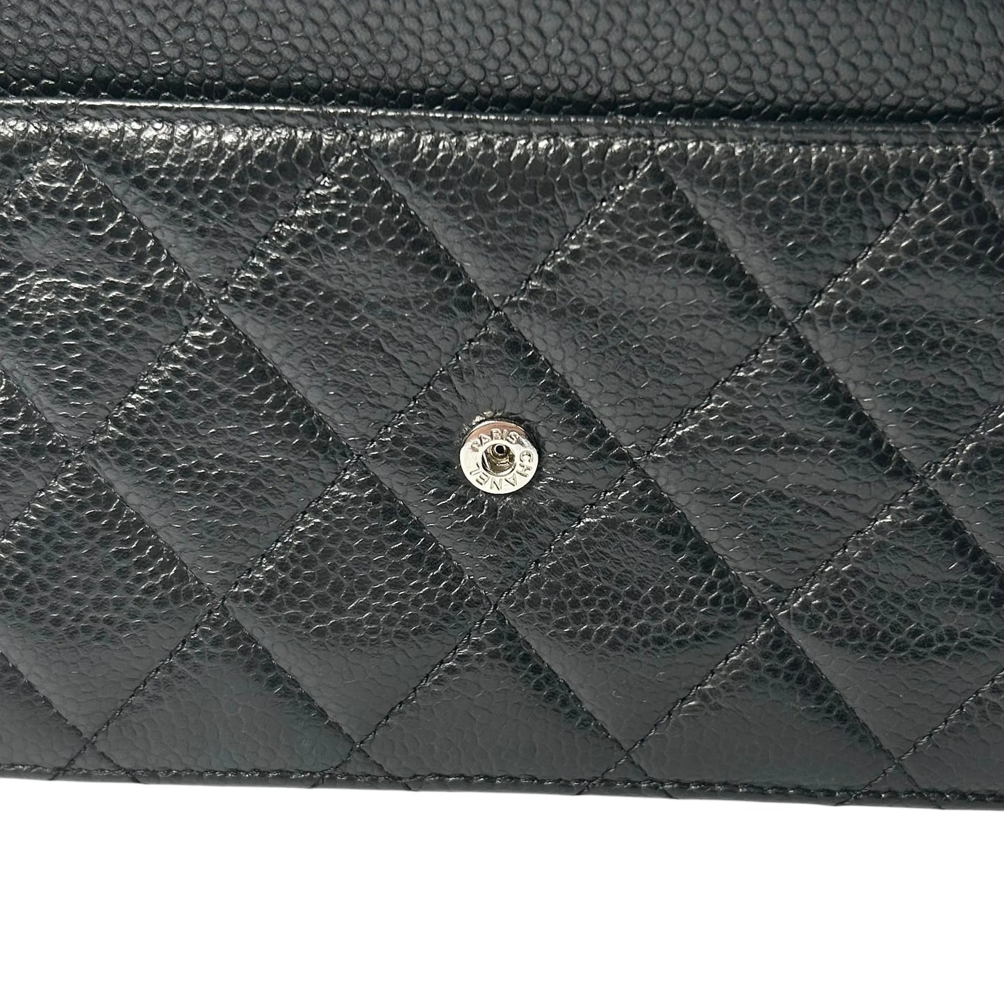 CHANEL Materasse Caviarskin Chain Wallet - Black - 34883