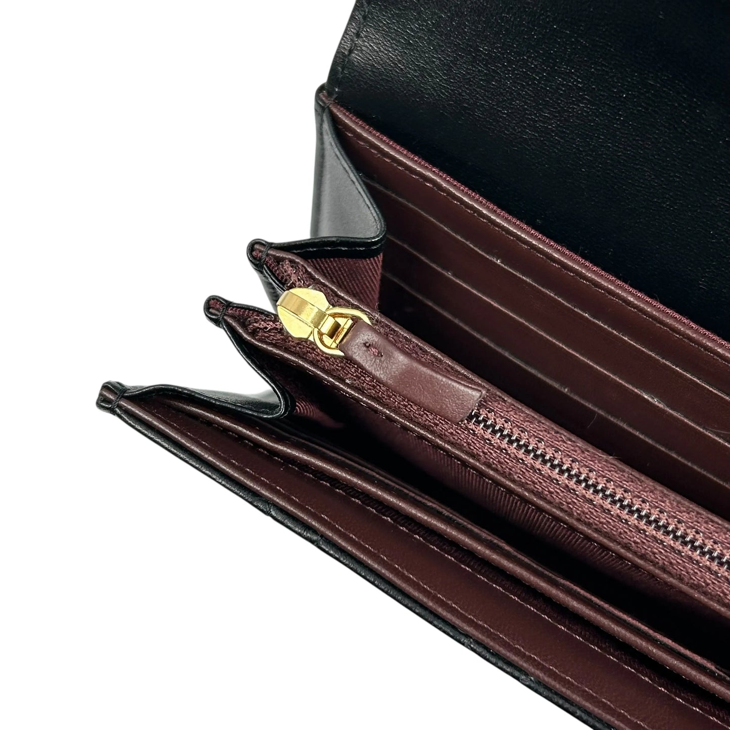 CHANEL CC Logo Lambskin Long Wallet - Black