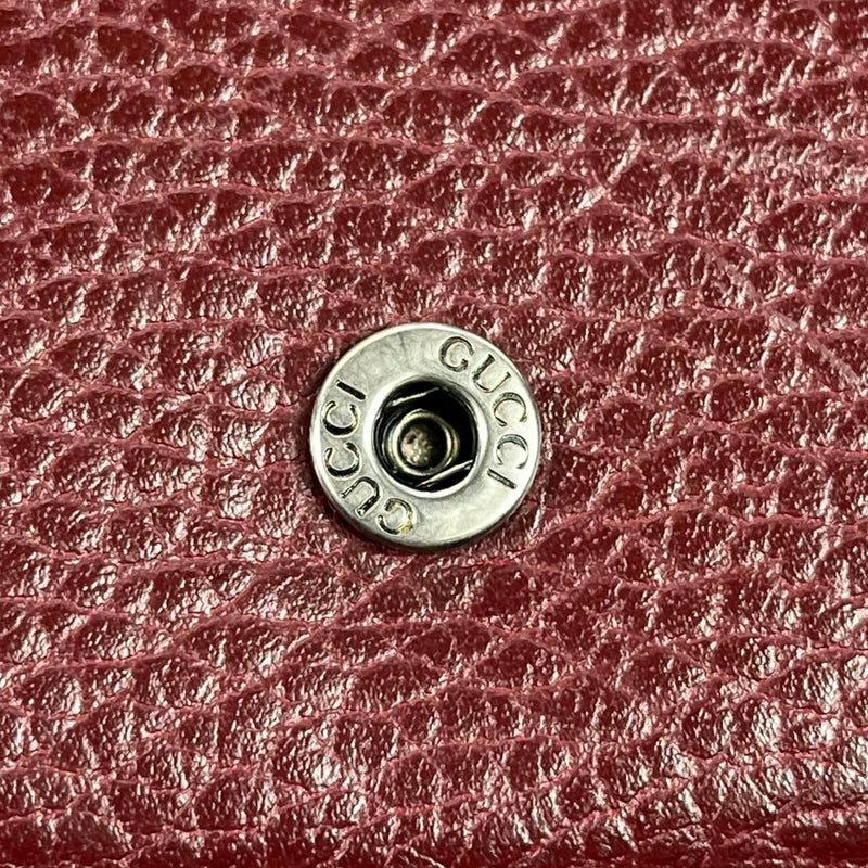 GUCCI Dionysus GG Supreme Chain Wallet - Red