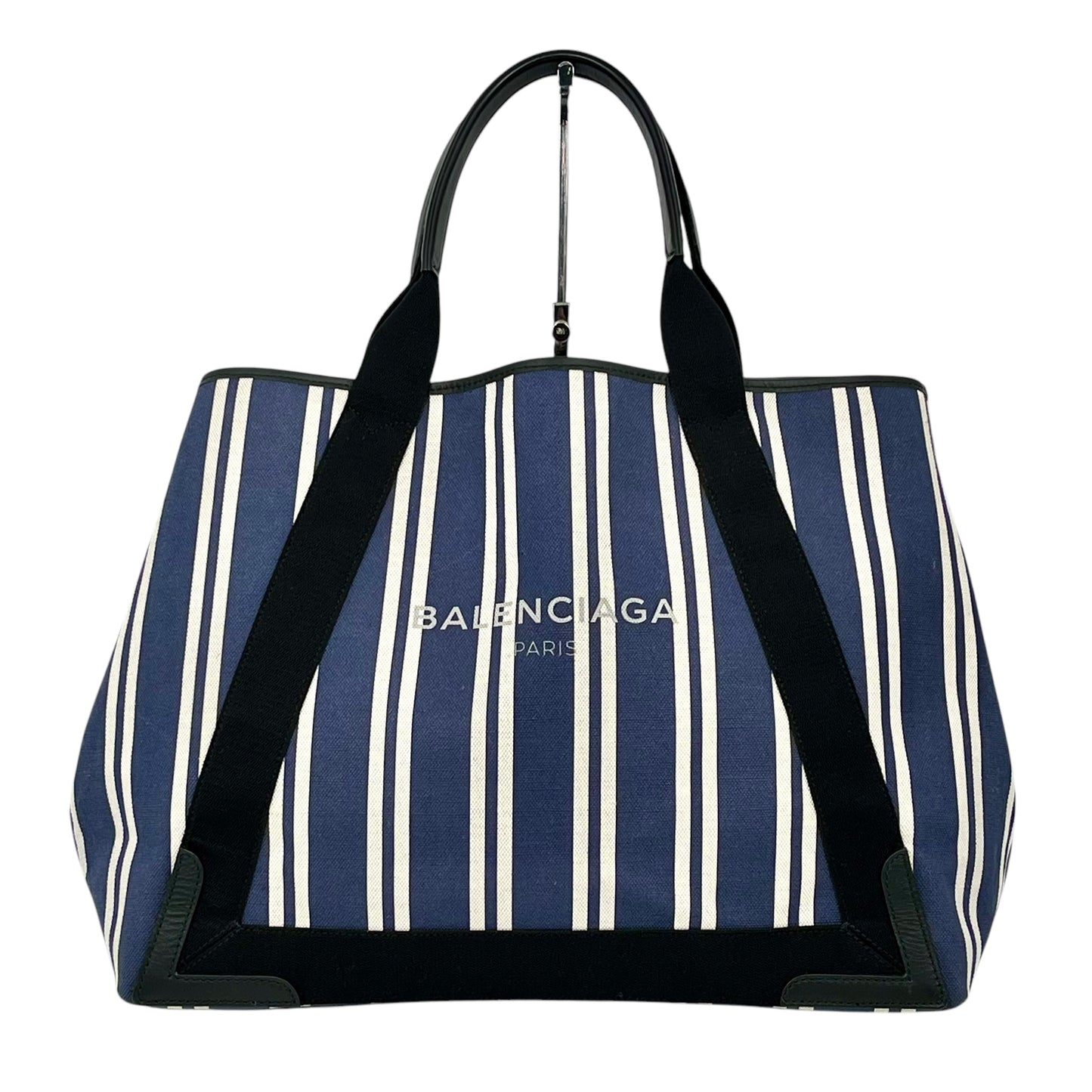 BALENCIAGA Stripe Navy Cabas
