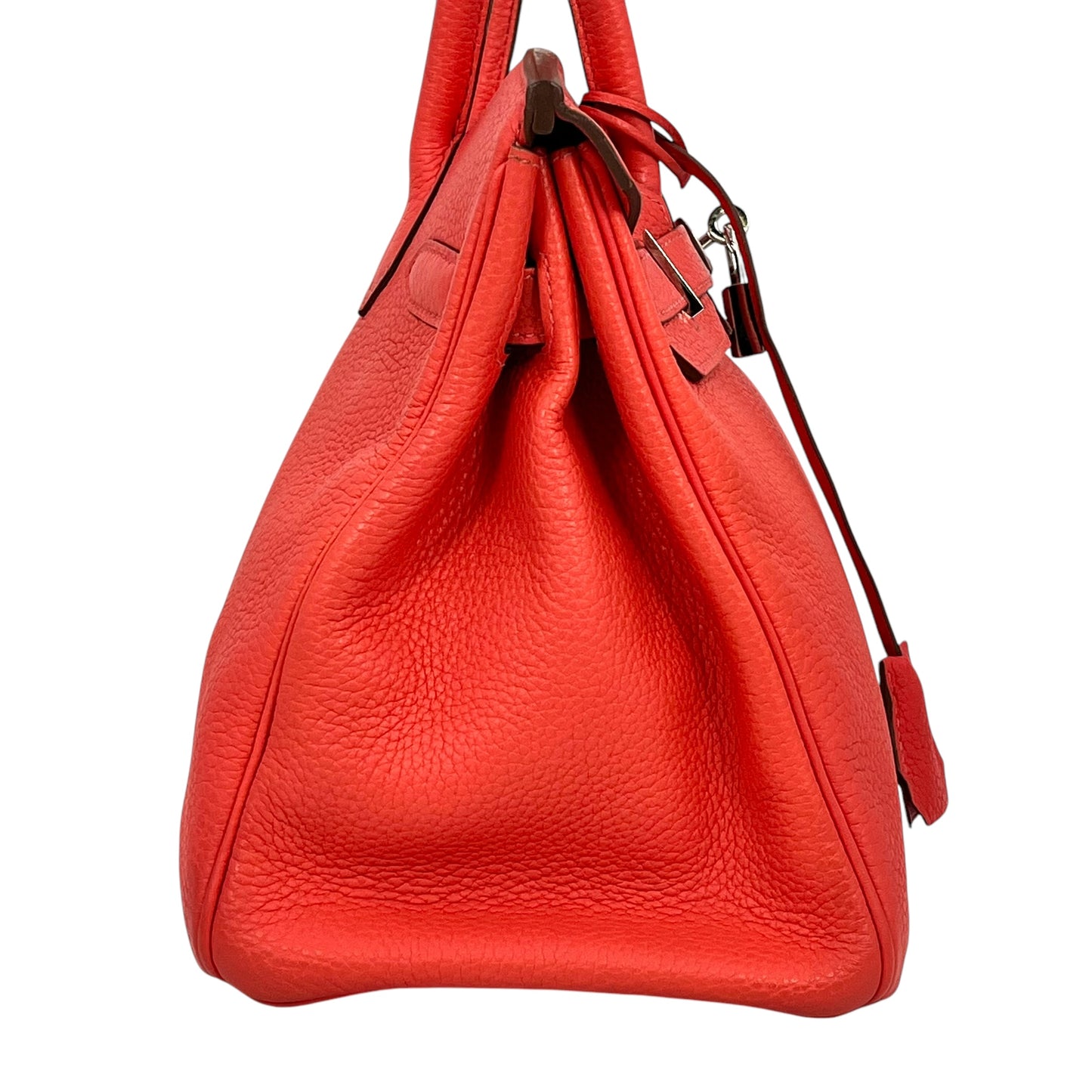 HERMES Birkin30 taurillon Rouge pivoine SVmetal fittings □R