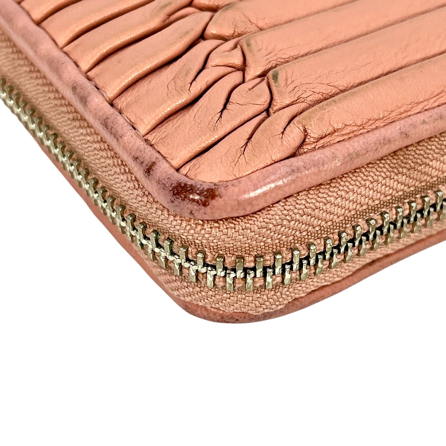 COACH Madison gathered leather zip around wallet