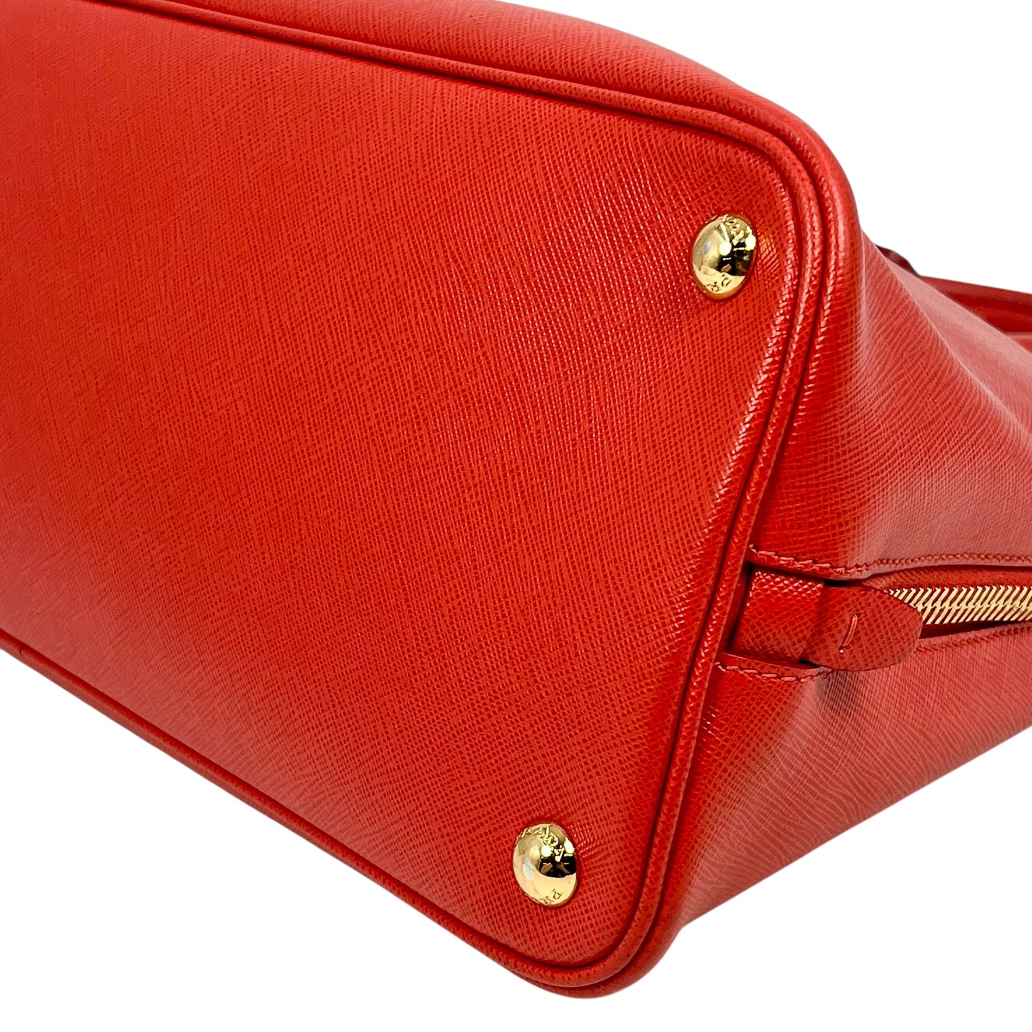 PRADA Galleria Saffiano Leather Hand Bag - Red