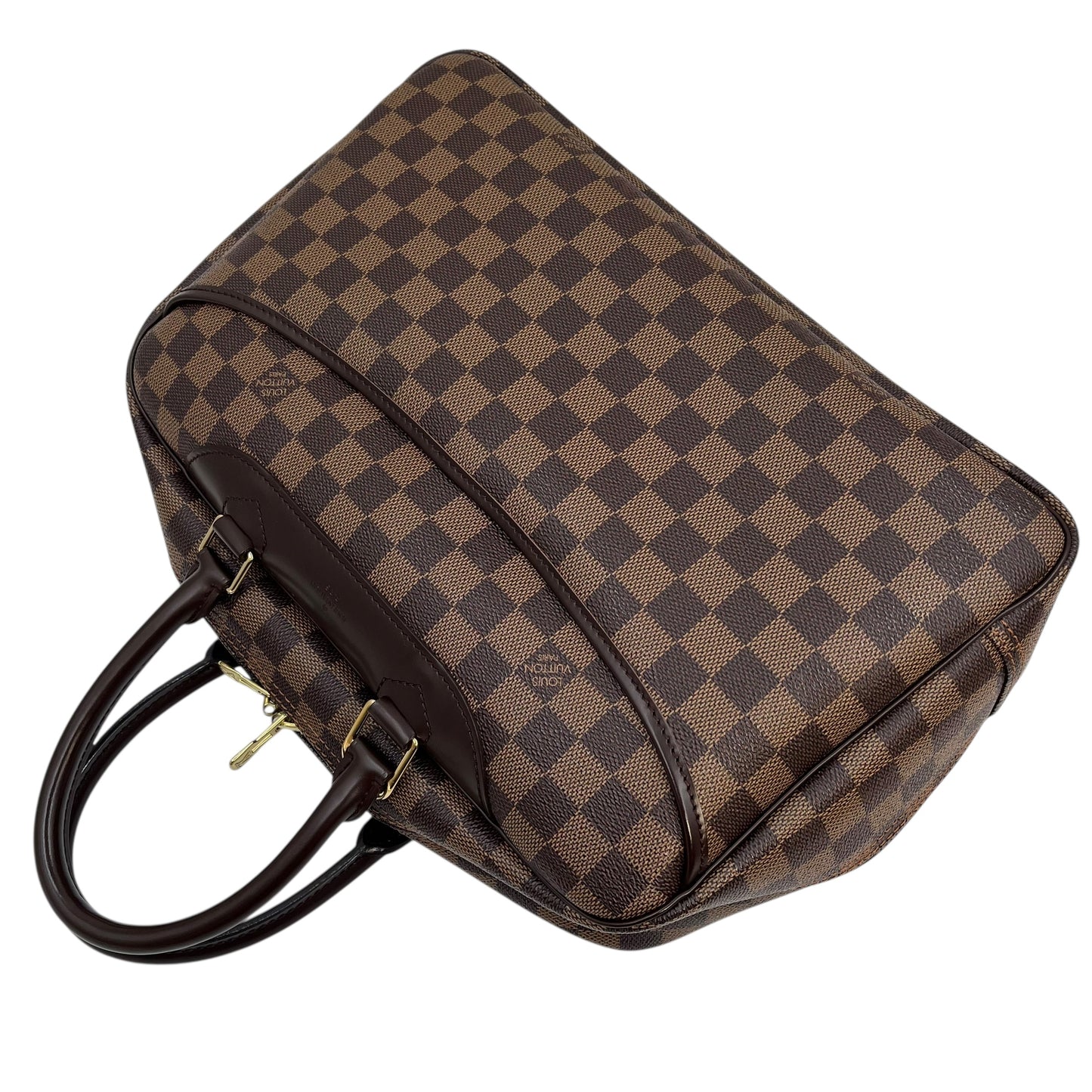 Louis Vuitton Damier Deauville Bowling Vanity Hand Bag