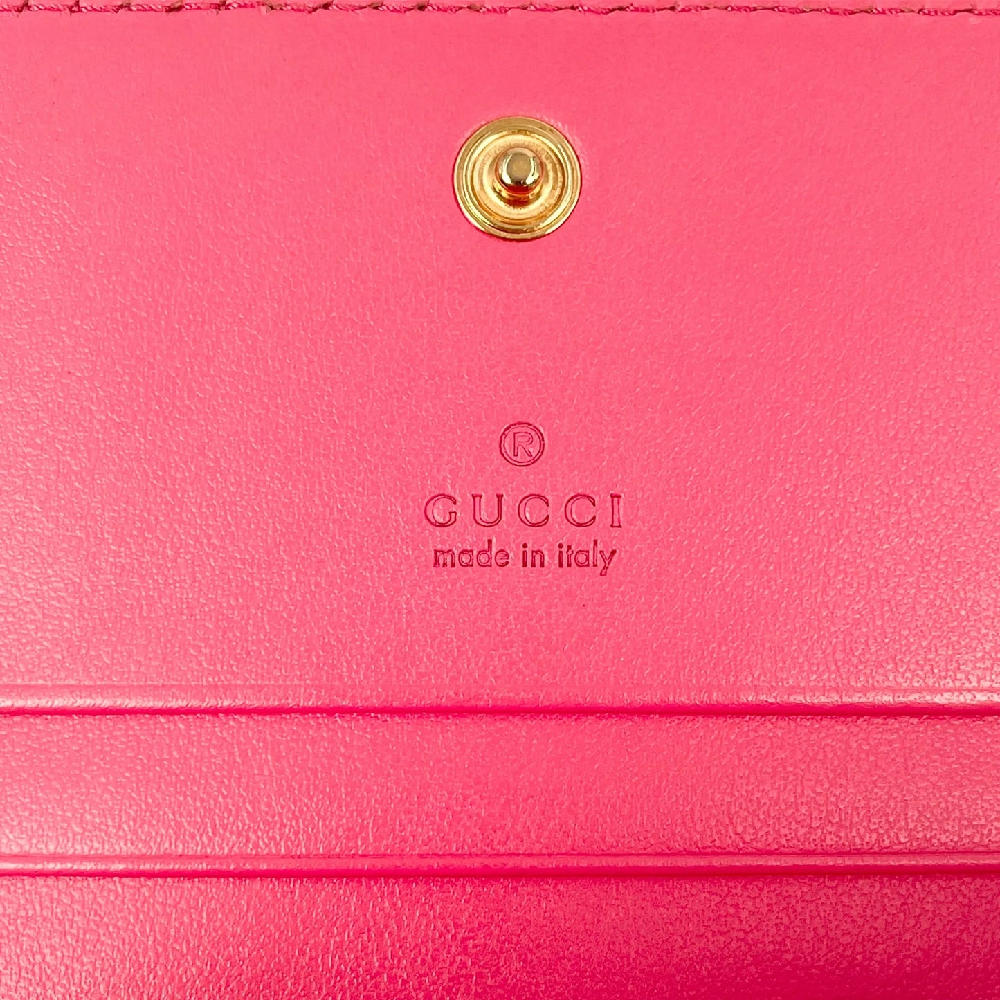 GUCCI GG Matelasse Card Case Compact Wallet - Pink