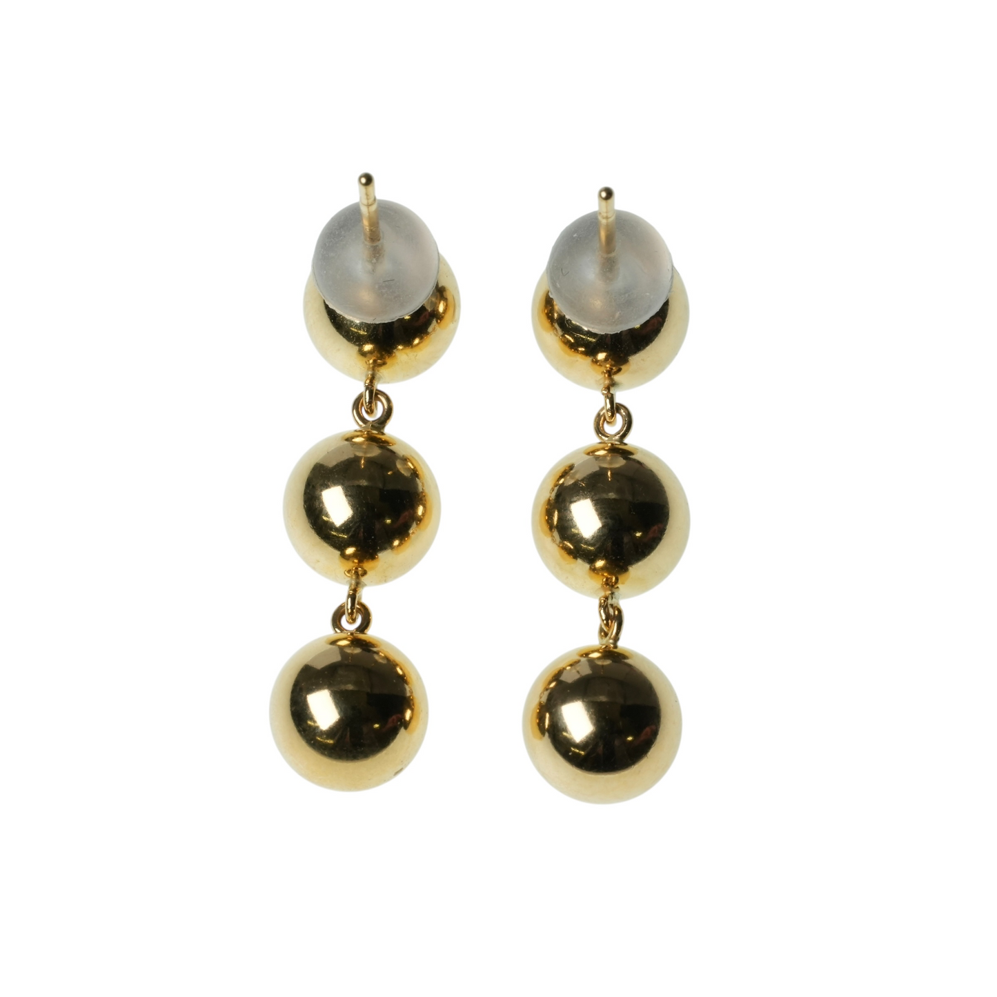 K18 Triple Ball Earring
