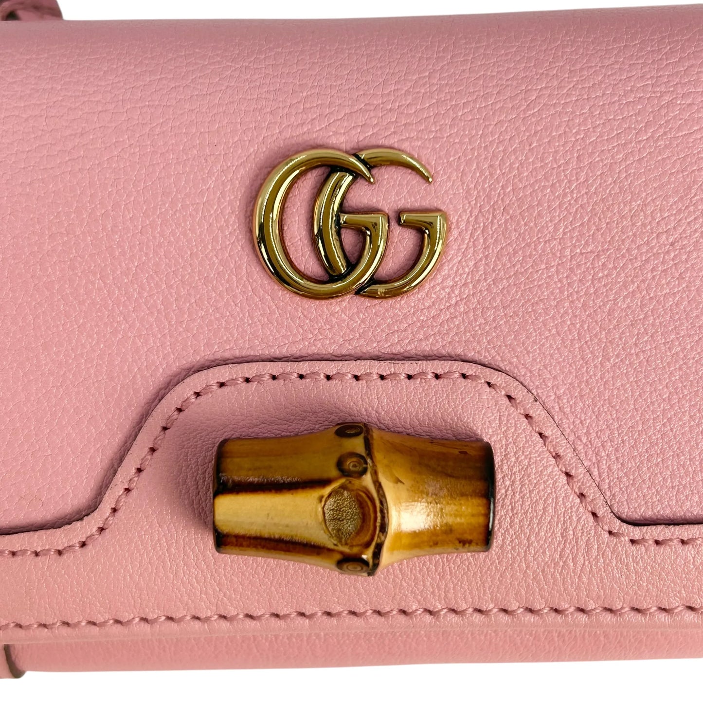 GUCCI GG marmont Bamboo Compact Wallet - Pink