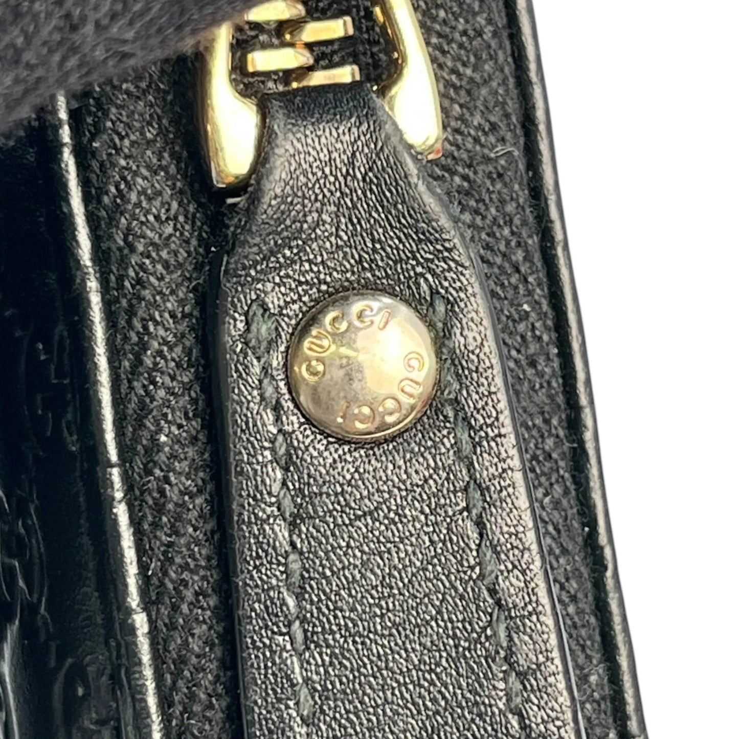 GUCCI Microguccissima Round Zip Long Wallet - Black