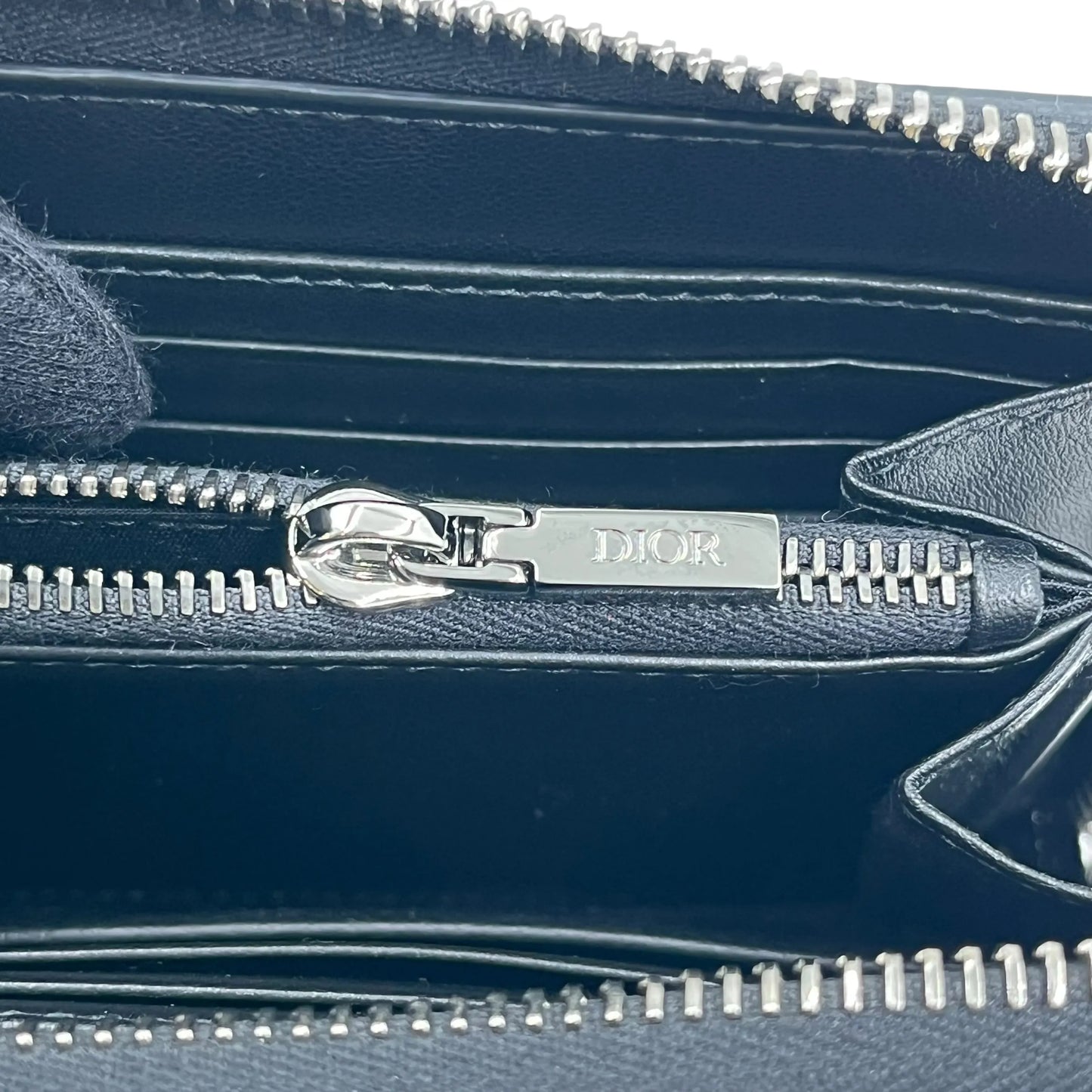 Dior CD Icon Round Zipper Long Wallet - Black
