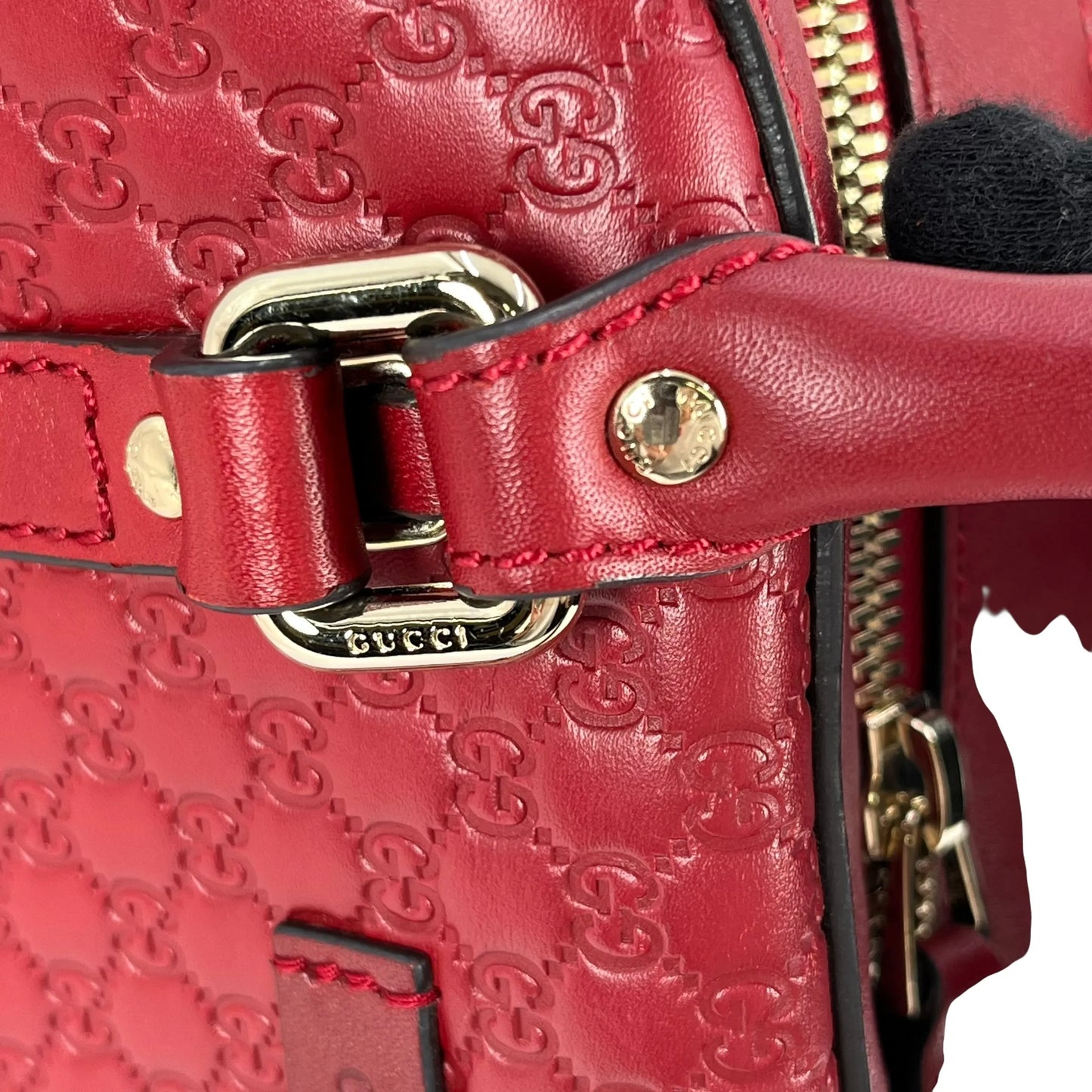 GUCCI Micro Guccissima Hand Bag - Red