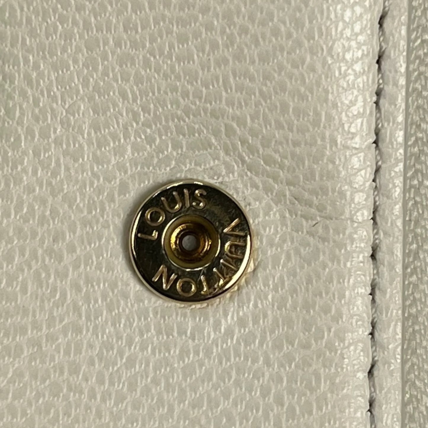 Louis Vuitton Monogram Portefeuille Lou Compact Wallet - White