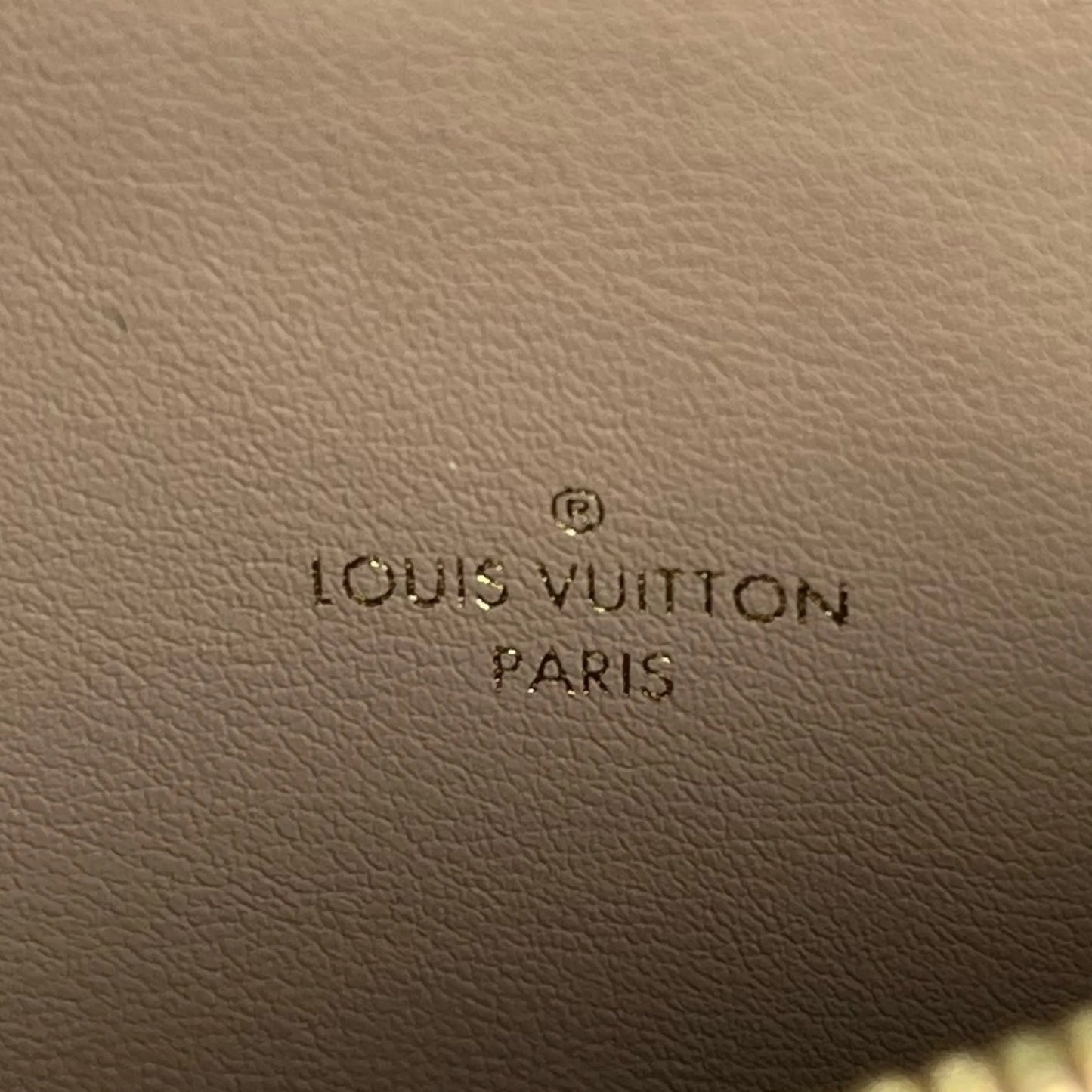 LOUIS VUITTON Pochette Felicie Monogram Empreinte Chain Wallet - Beige