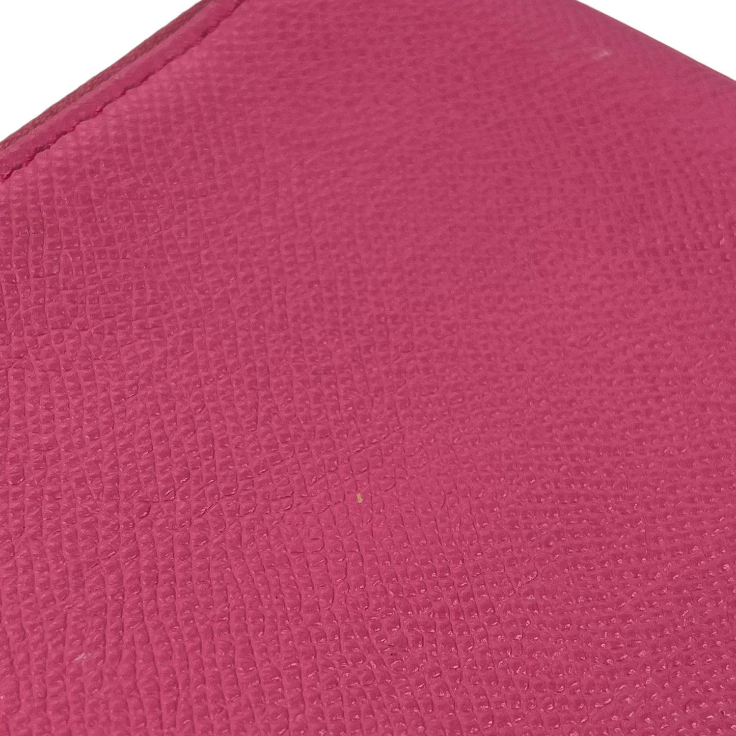 BALENCIAGA Ville Logo Leather Pouch Clutch Bag - Pink