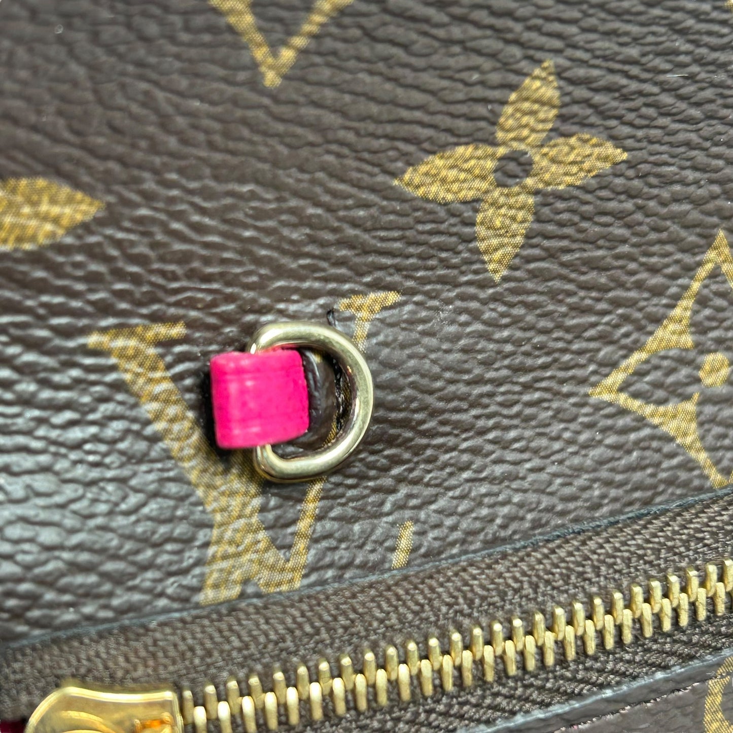 Louis Vuitton Monogram Pochette Week End Chain Wallet - Brown