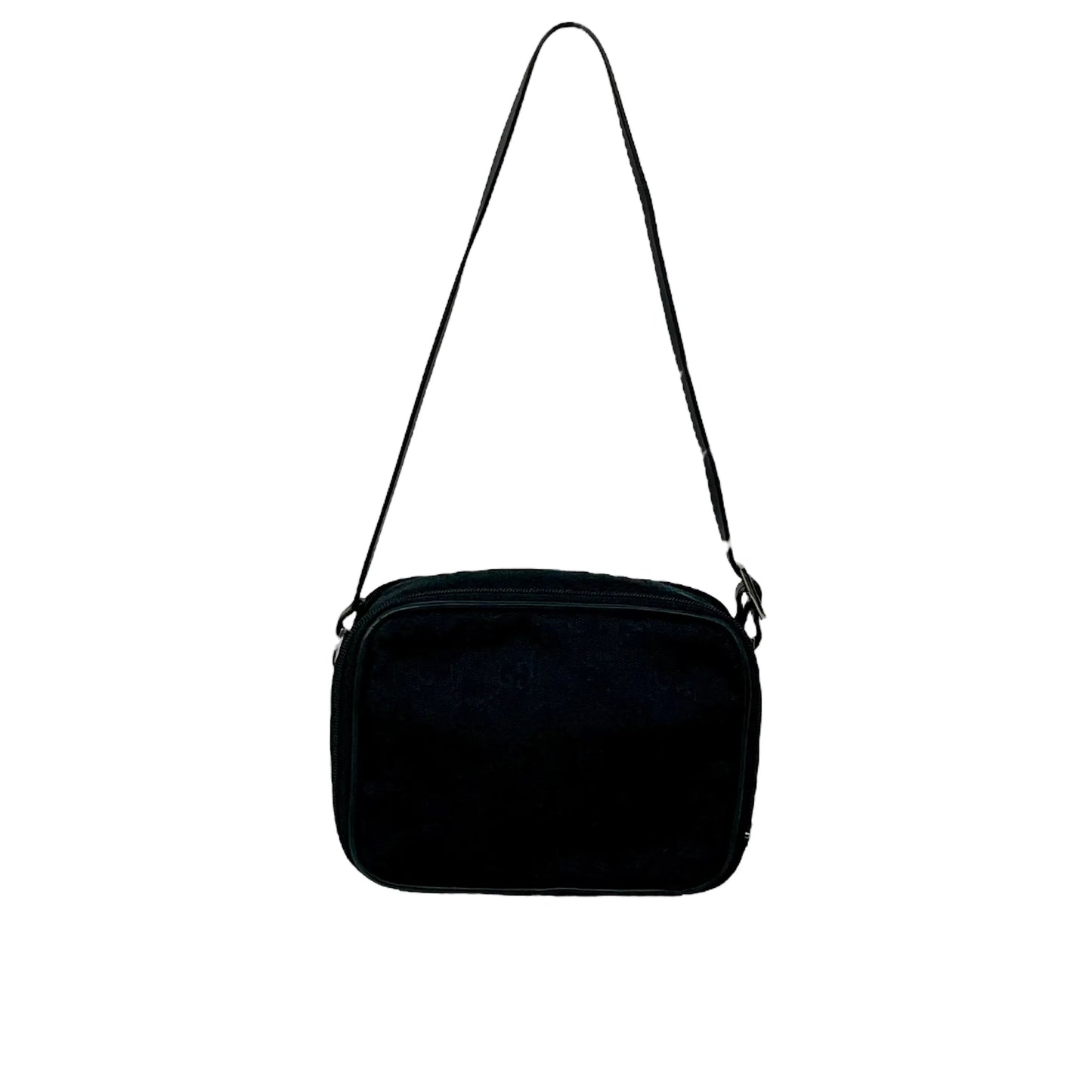 GUCCI GG Canvas Shoulder Pouch Mini Bag - Black