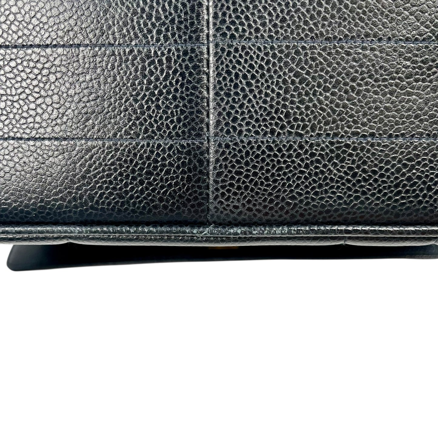 CHANEL Mademoiselle Caviar Skin Hand Bag - Black