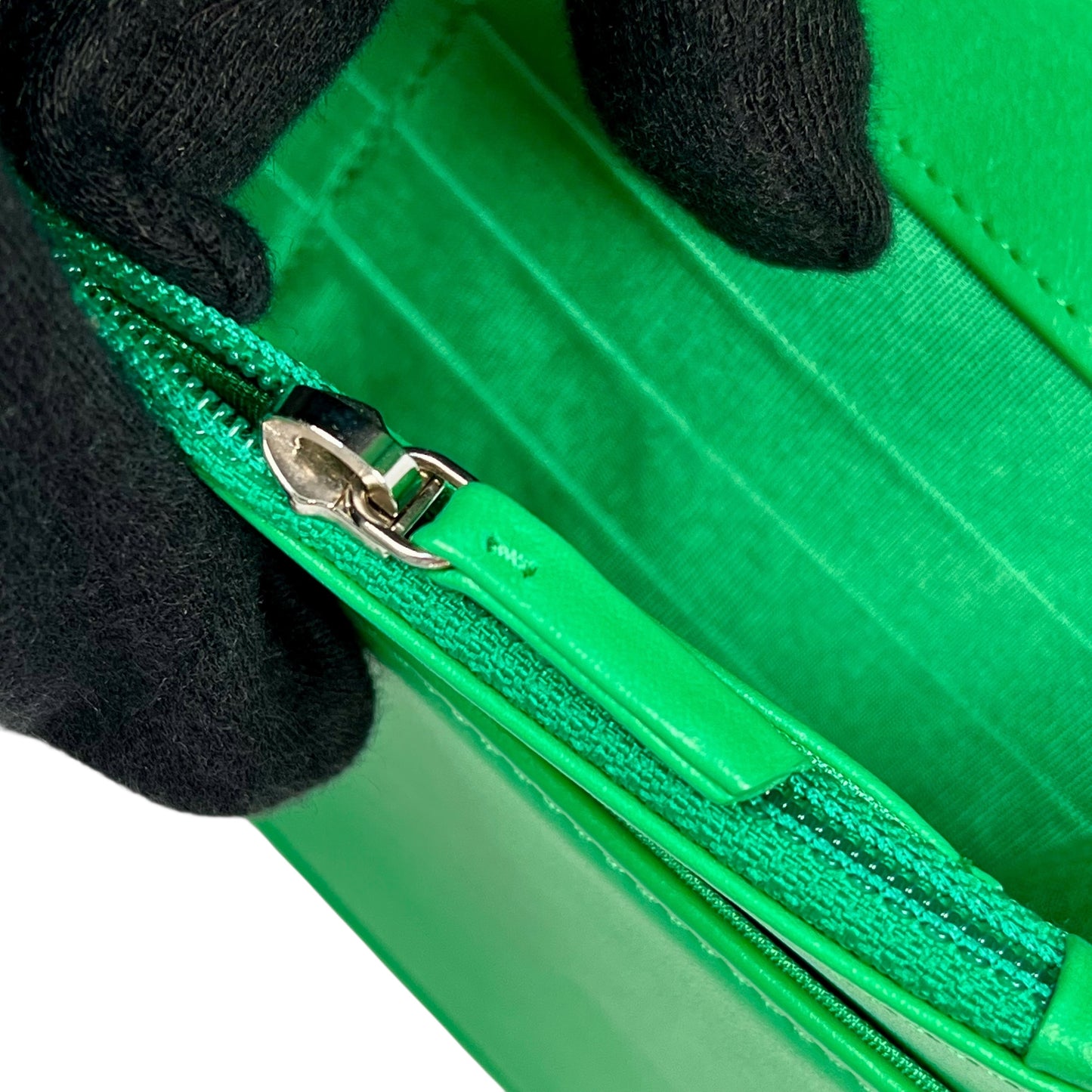 CHANEL Boy Chanel Chain Wallet Shoulder Bag - Green