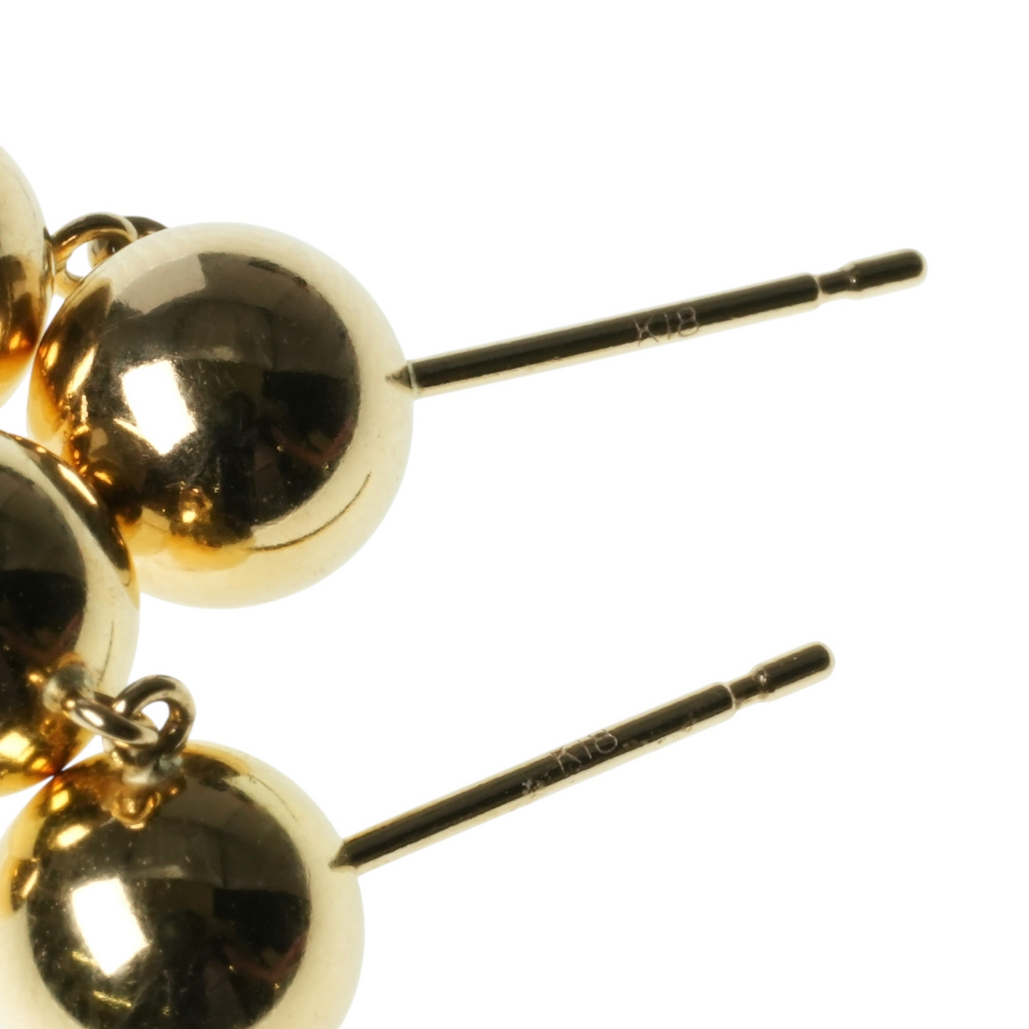 K18 Triple Ball Earring