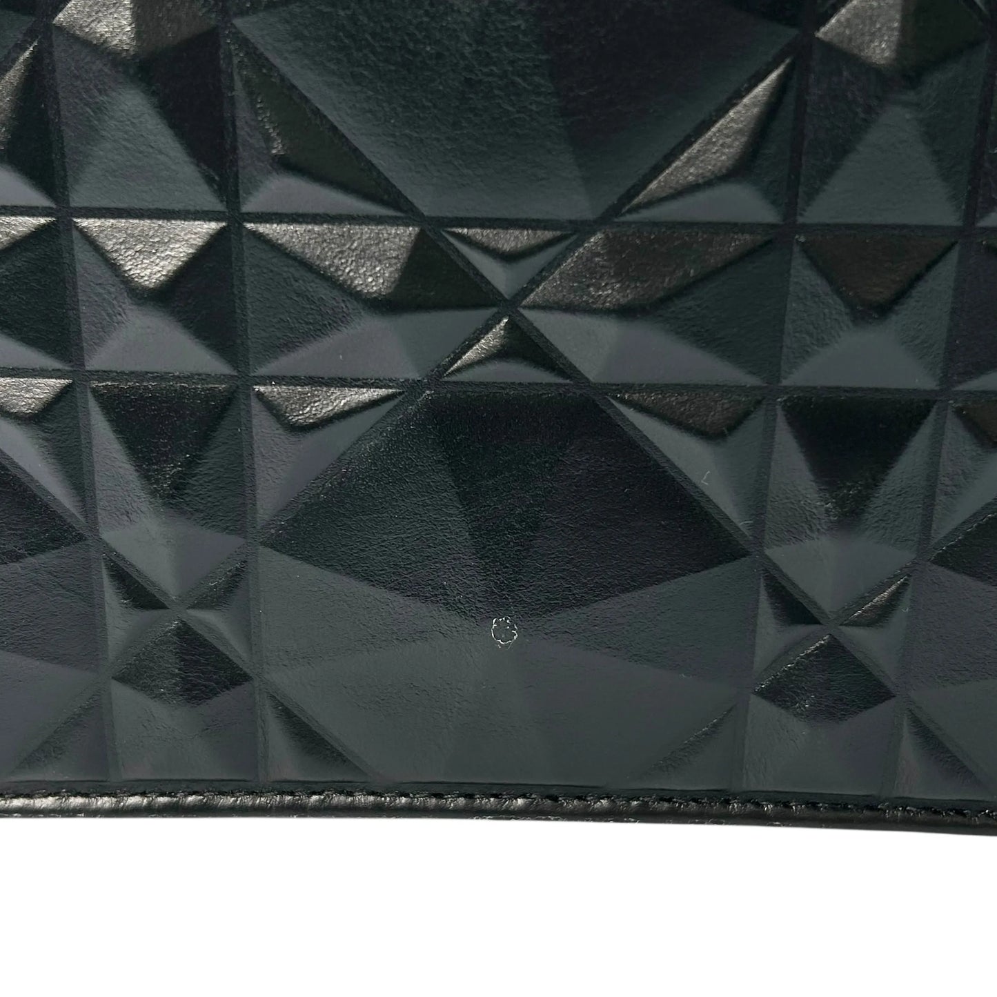 Dior Caro Diamond Calfskin Zipped Pouch With Chain Wallet Shoulder Bag - Black