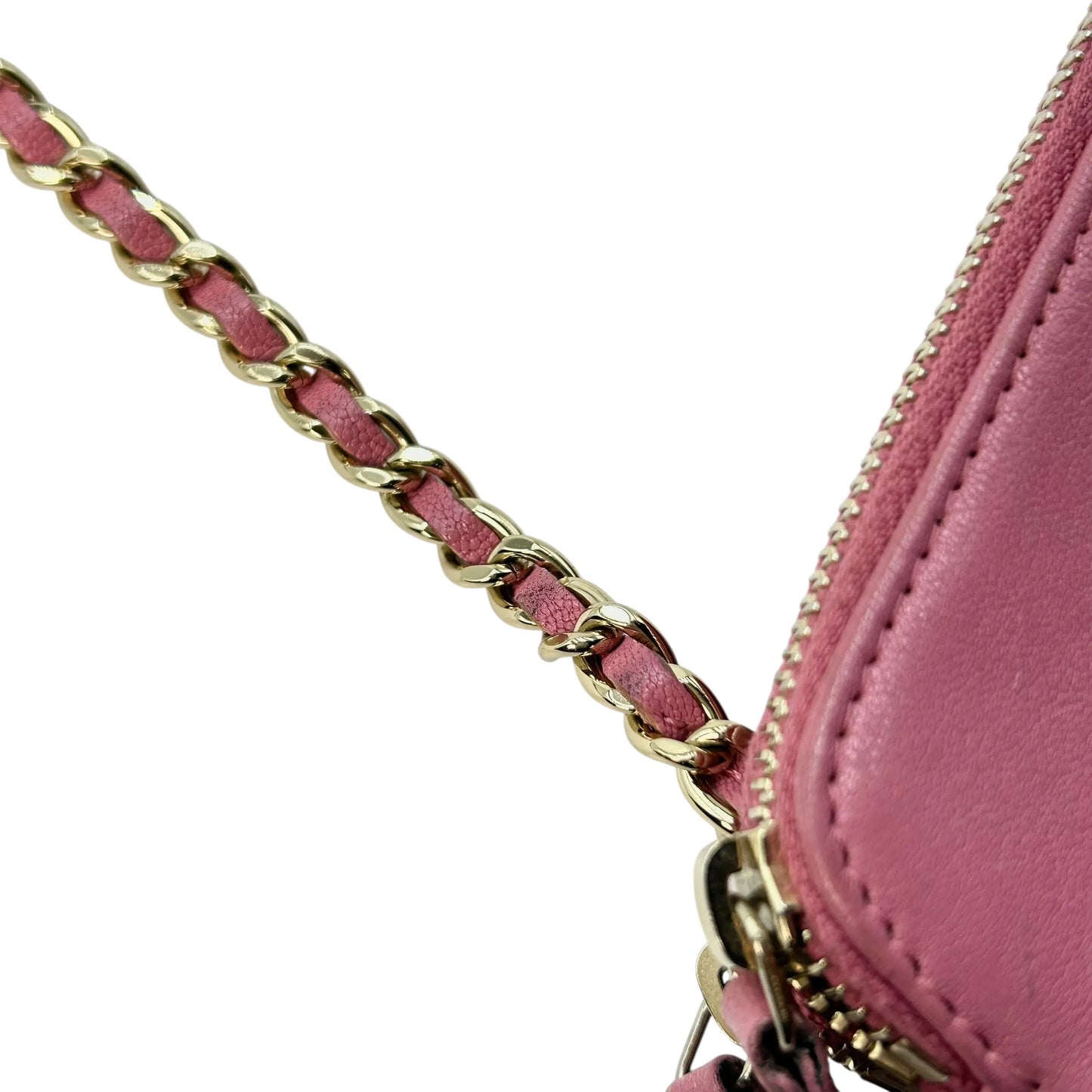 CHANEL Materasse Caviarskin Chain Wallet - Pink - 31343