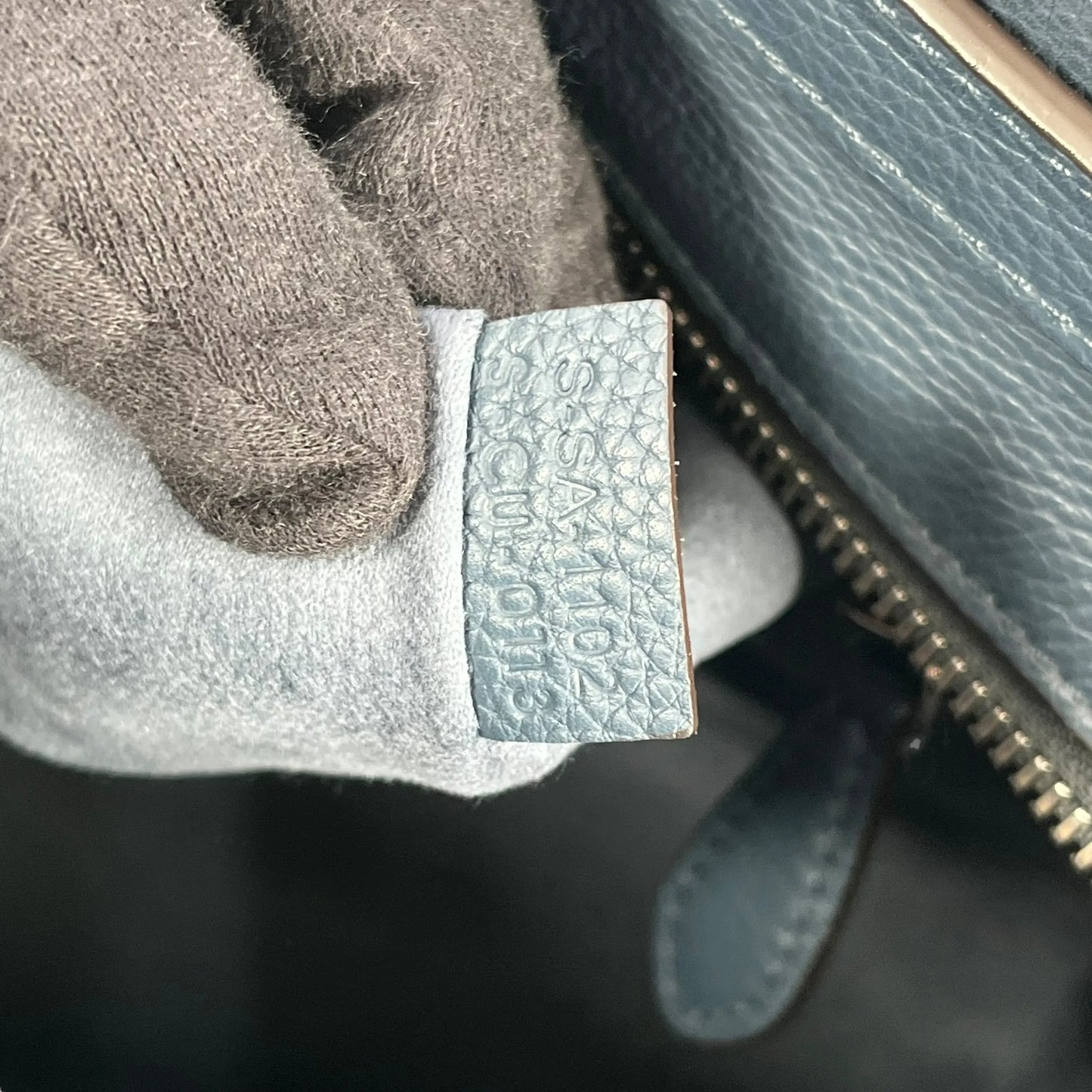 CELINE Micro Shopper Luggage Hand Bag - Navy Blue