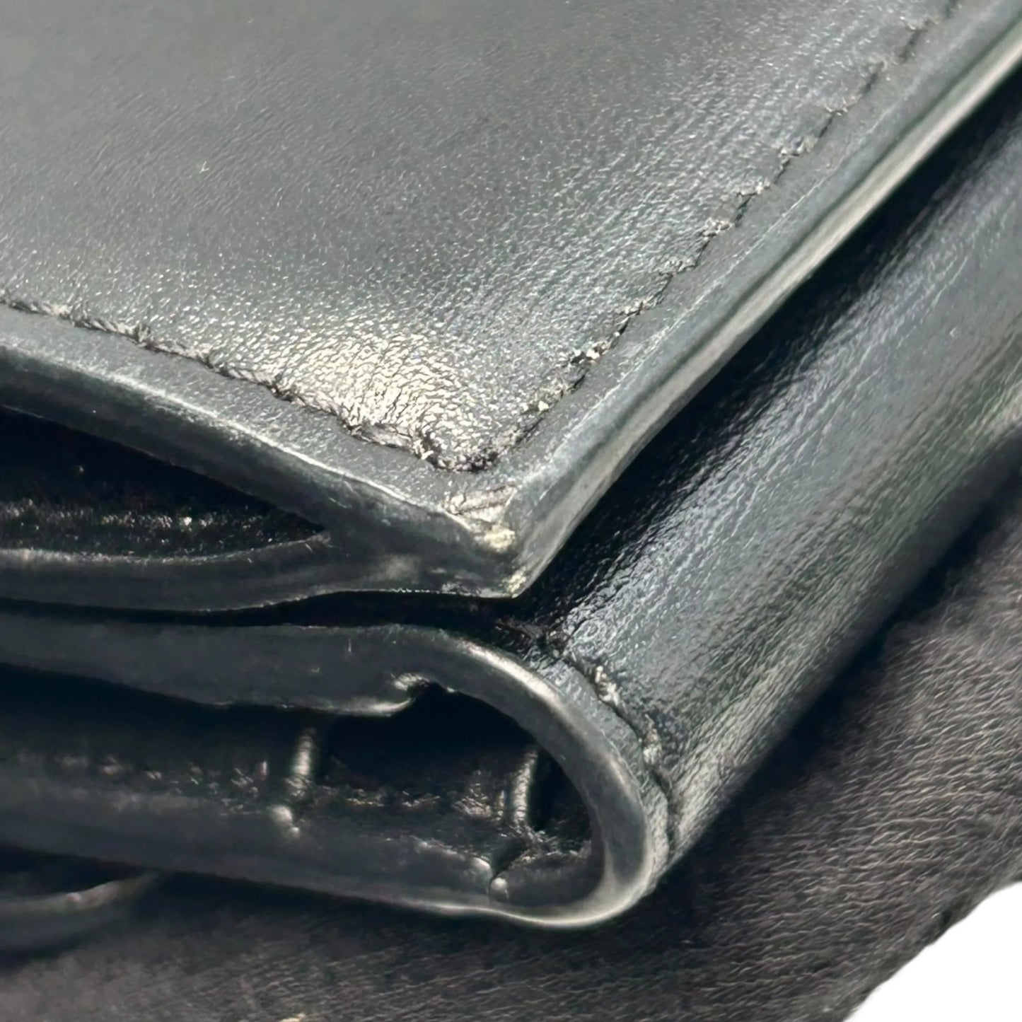 CELINE Compact Wallet With Coin Triomphe In Shiny Calfskin - Black