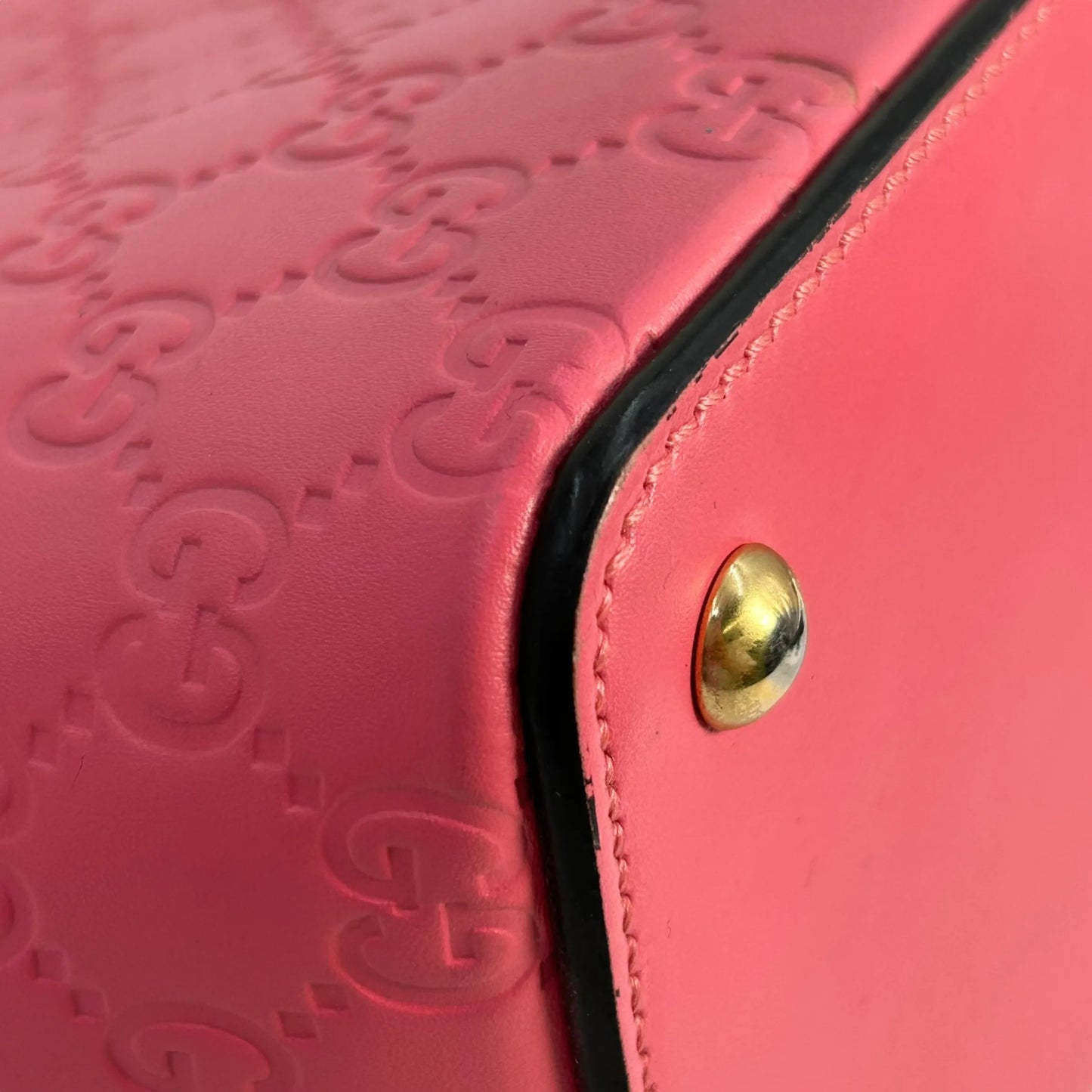 GUCCI Guccissima Leather Hand Bag Shoulder Bag - Pink