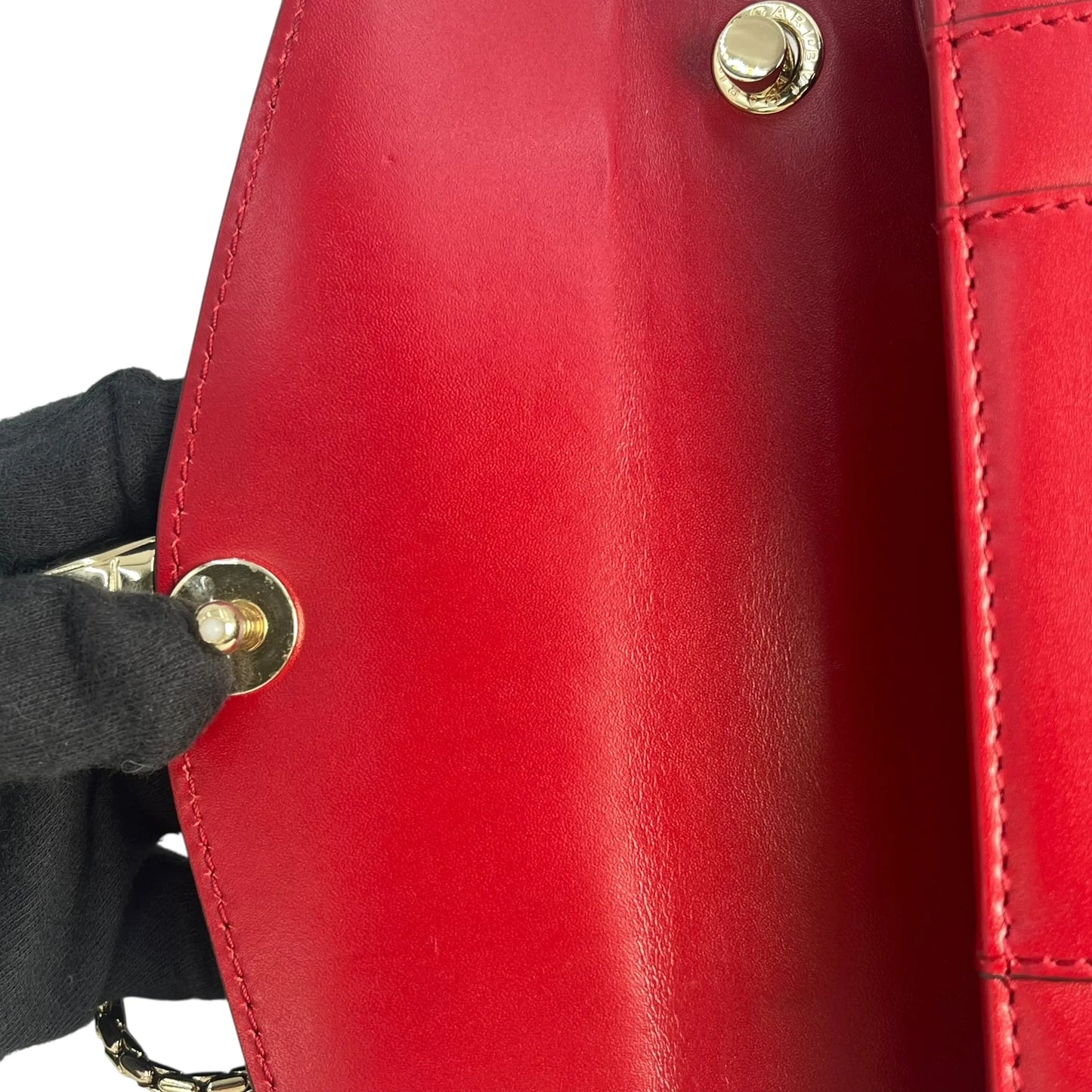 BVLGARI Serpenti Forever Crossbody Bag Chain Shouder Bag - Red