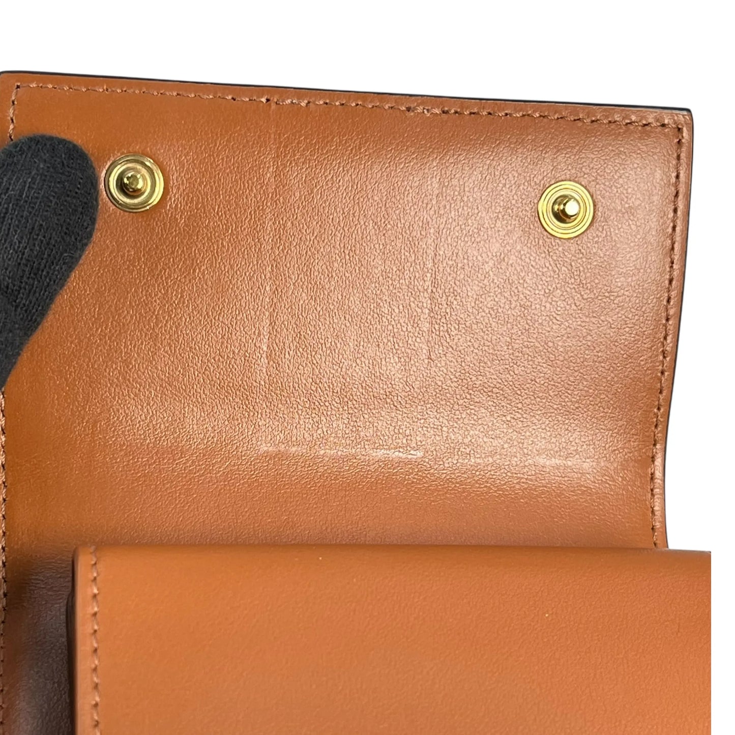 CELINE Triomphe Canvas Compact Wallet - Darkbrown