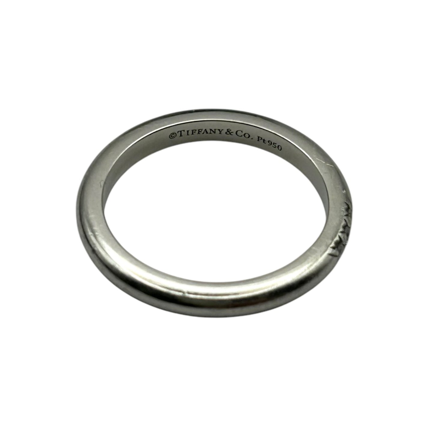 Tiffany Classic Band Ring 3PD Pt950 Jewelry