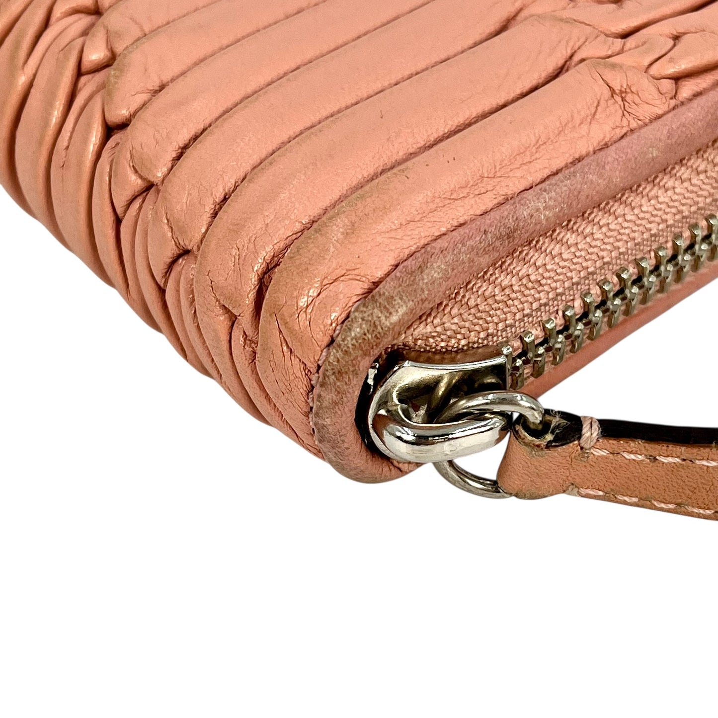 COACH Madison gathered leather zip around wallet