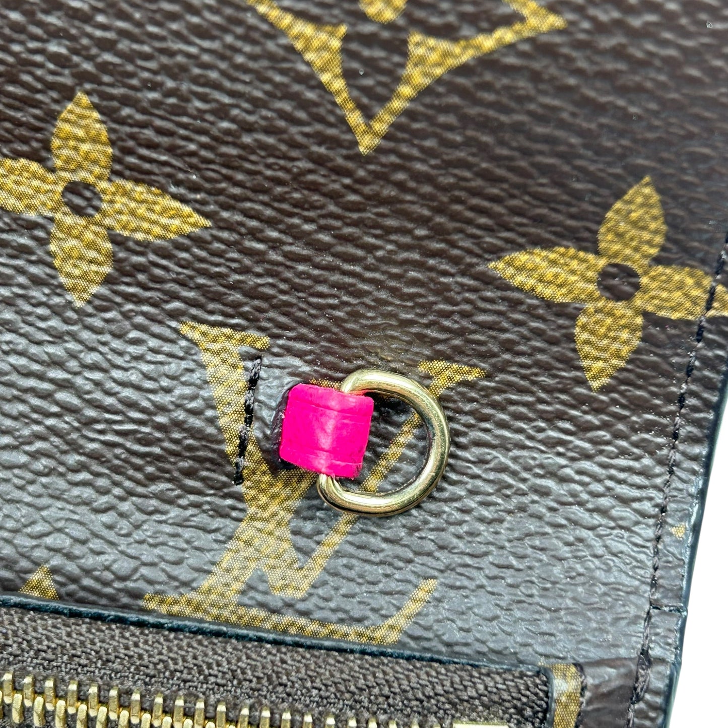 Louis Vuitton Monogram Pochette Week End Chain Wallet - Brown