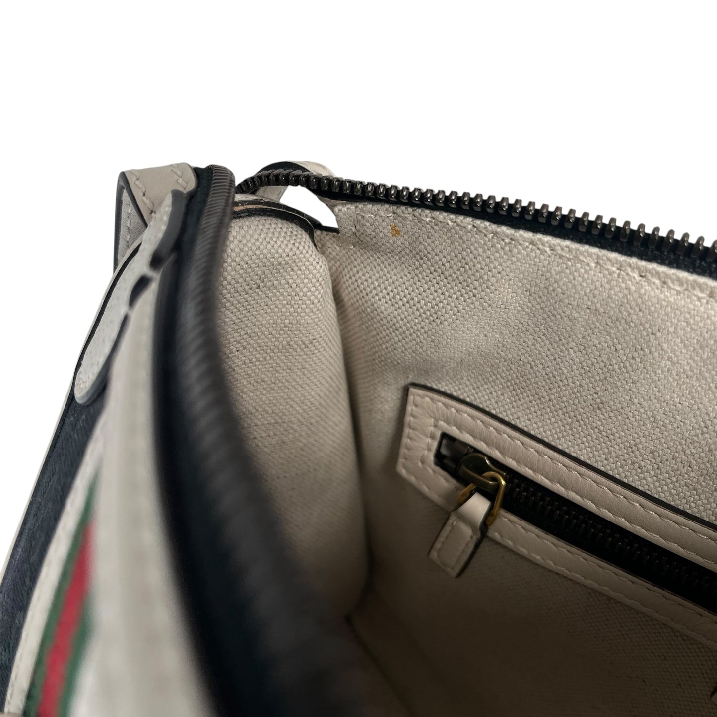 GUCCI GG Canvas Leather Hand Bag Shoulder Bag