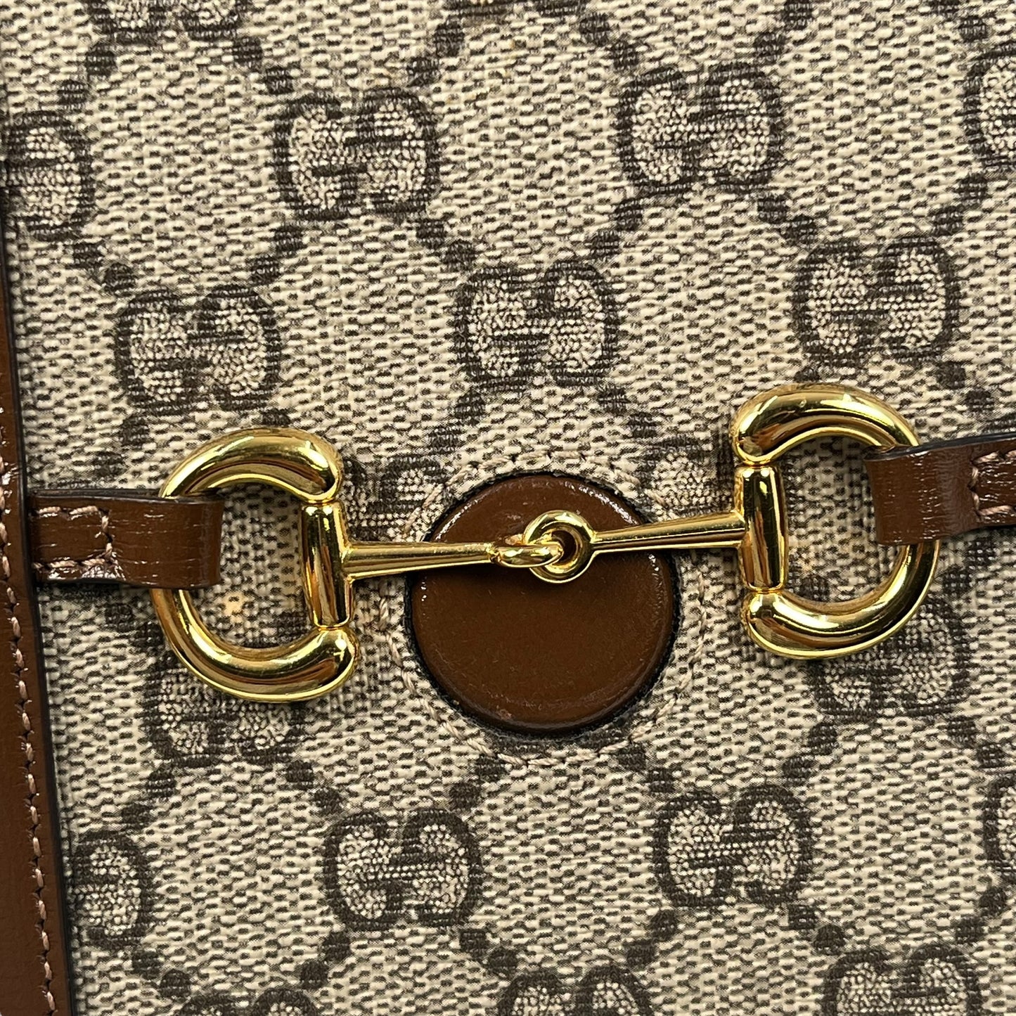 GUCCI GG Supreme Horsebit 1955 Mini Shoulder Bag