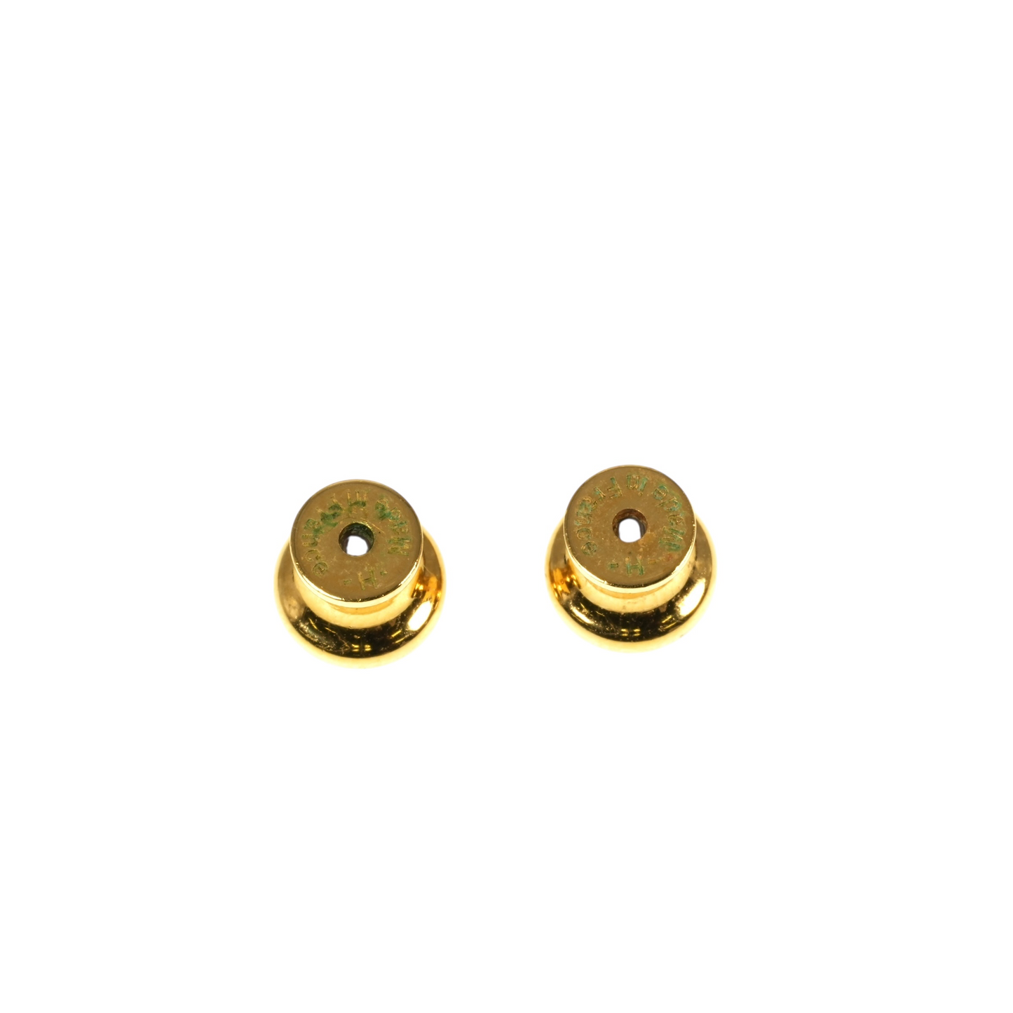 HERMES Cage d' H Cube Earring Orange