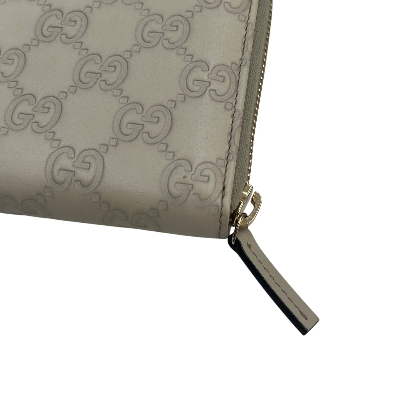 GUCCI Round Zipper Long Wallet - Beige