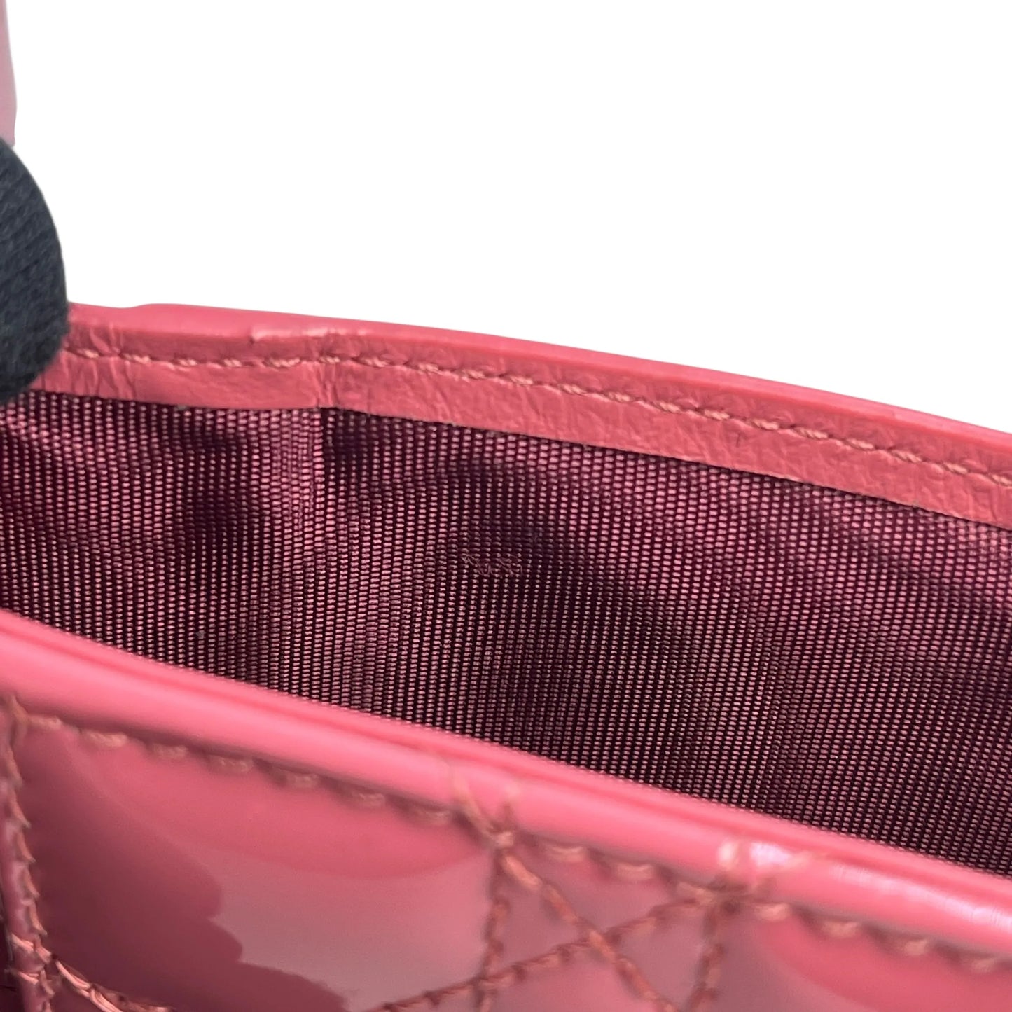 Dior Lady Dior Lotus Compact Wallet - Pink
