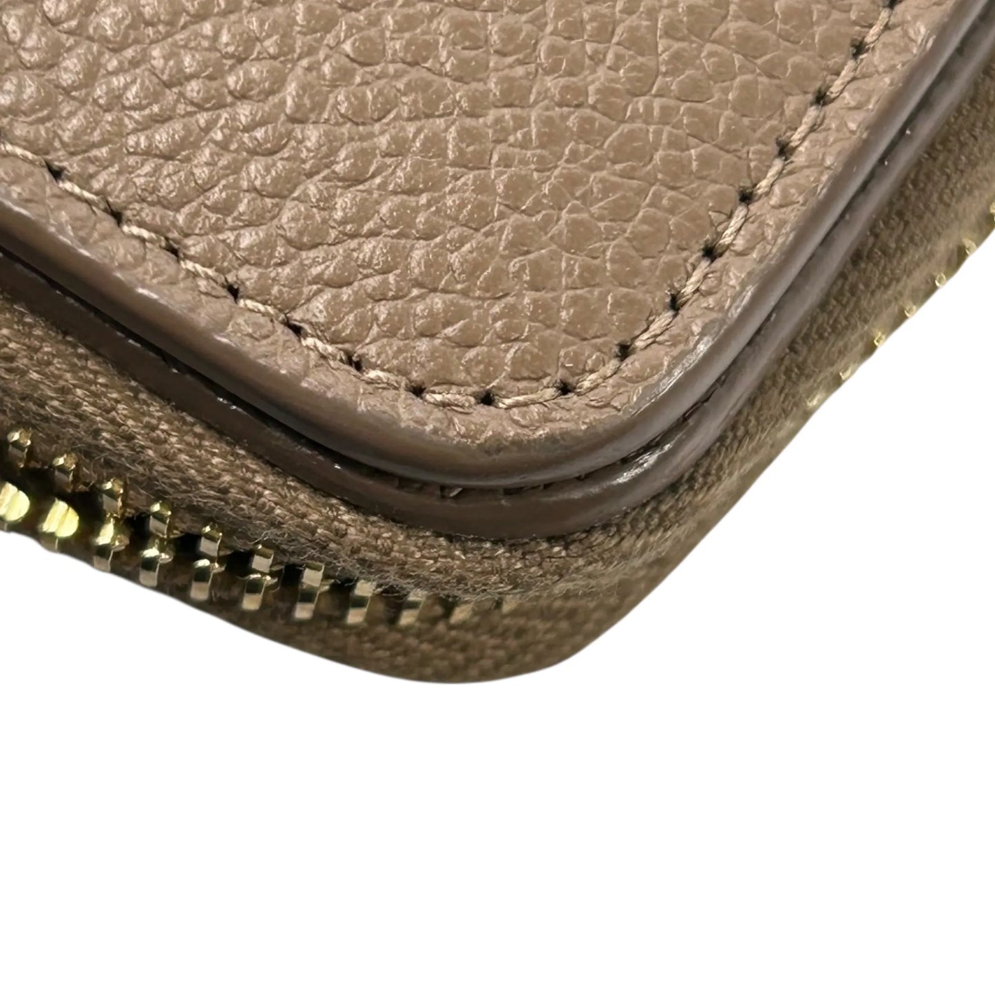 Saint Laurent YSL Zippy Compact Wallet - Beige