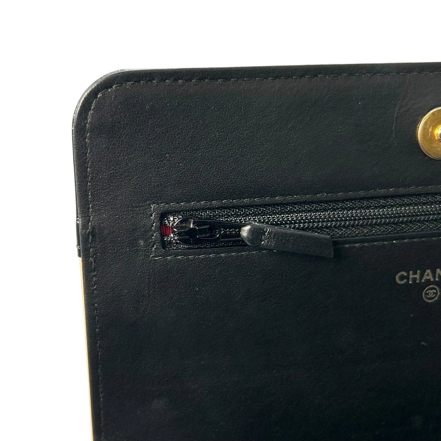 CHANEL Gabrielle Chain Wallet (WOC) - Beige × Black