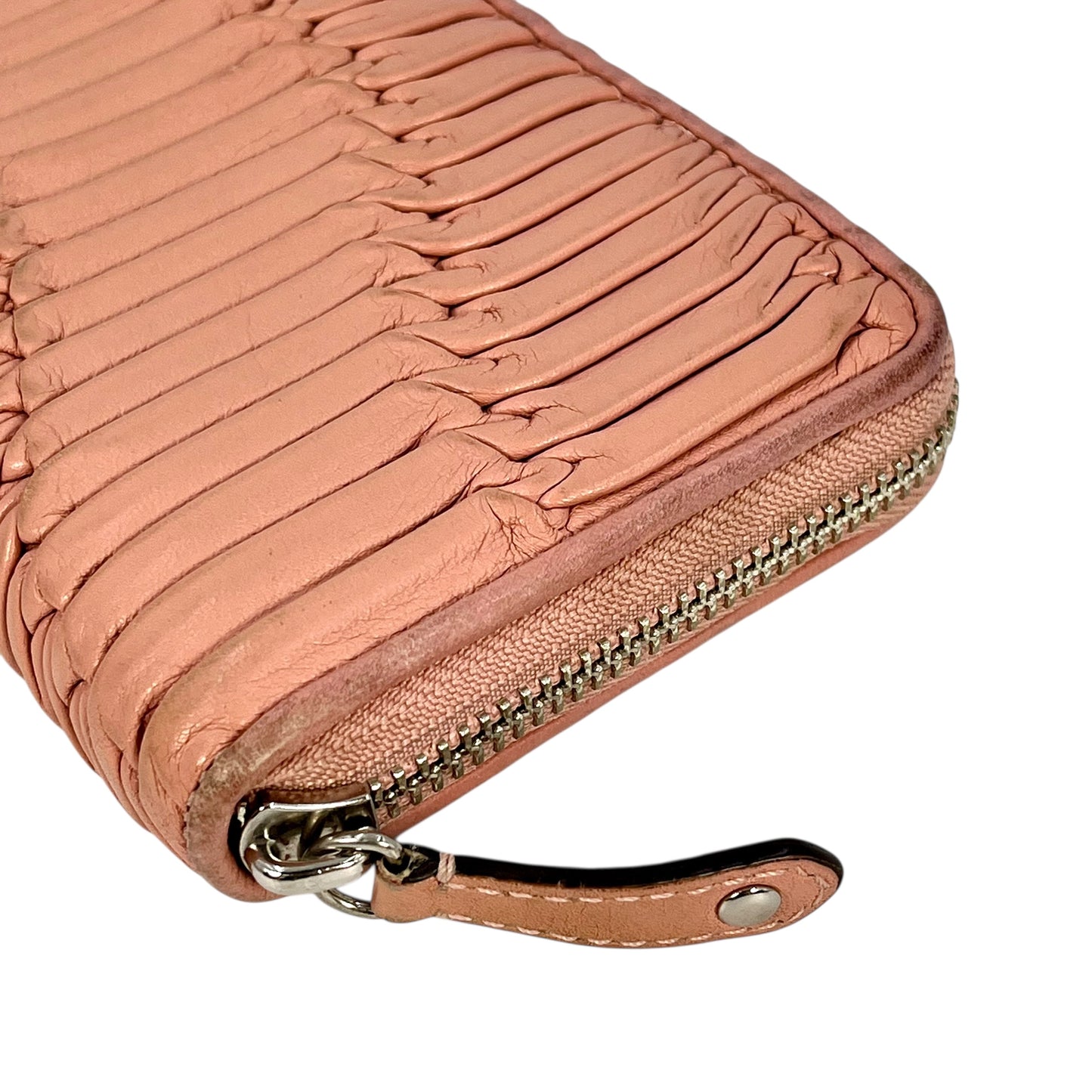 COACH Madison gathered leather zip around wallet