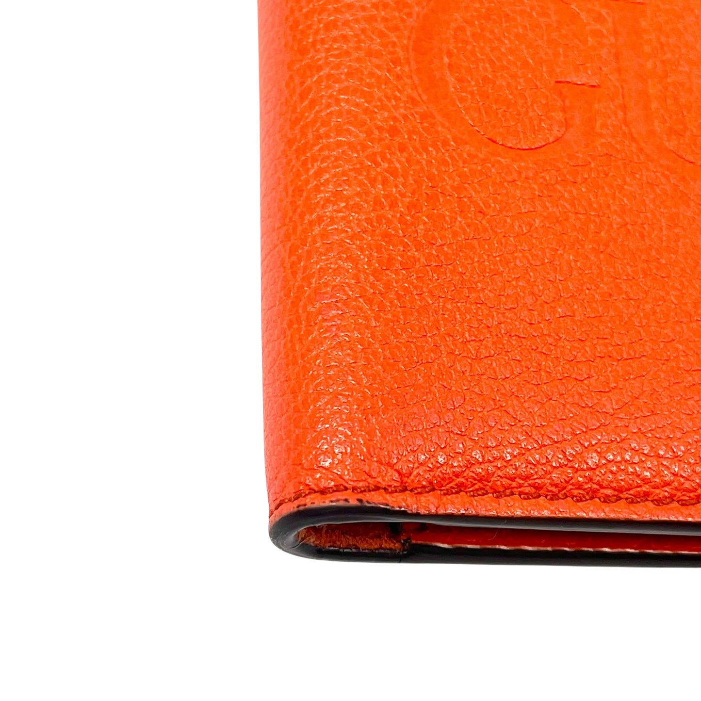 GUCCI GG Logo Embossed Compact Wallet - Orange