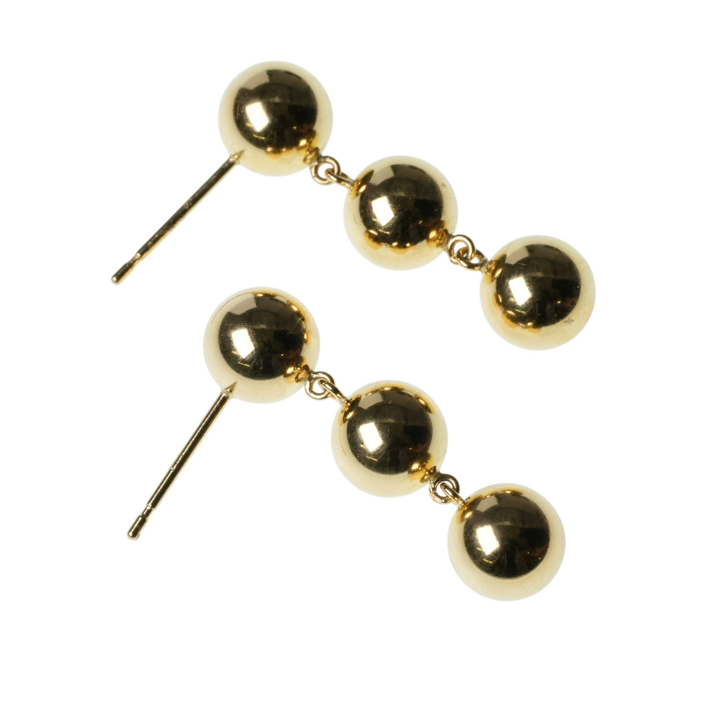 K18 Triple Ball Earring