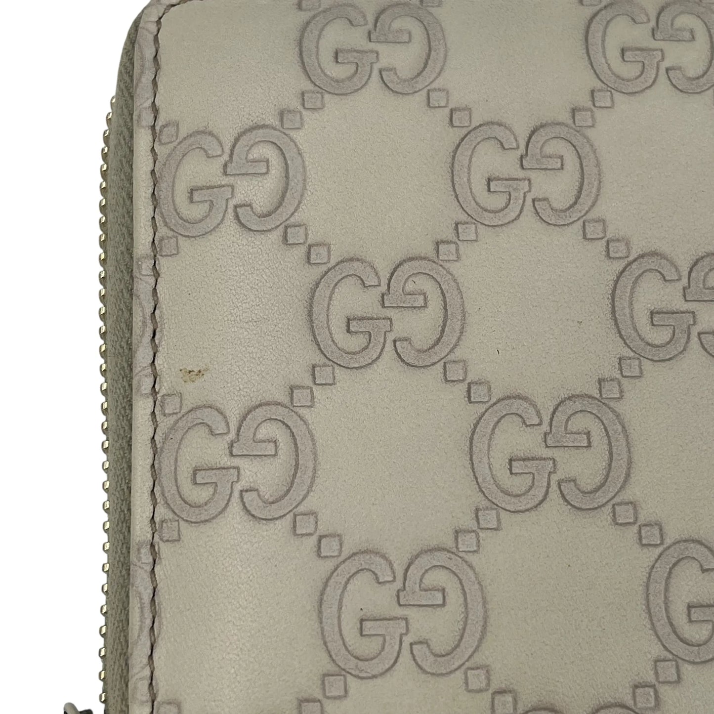 GUCCI Round Zipper Long Wallet - Beige