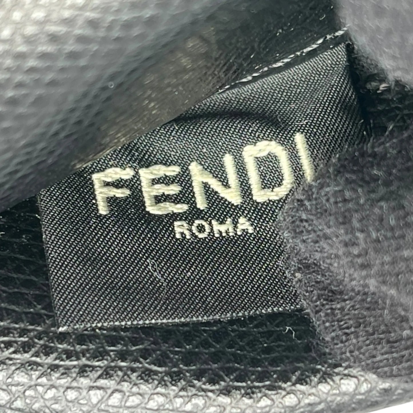 FENDI FF Diamond Tri-fold Compact Wallet - Black