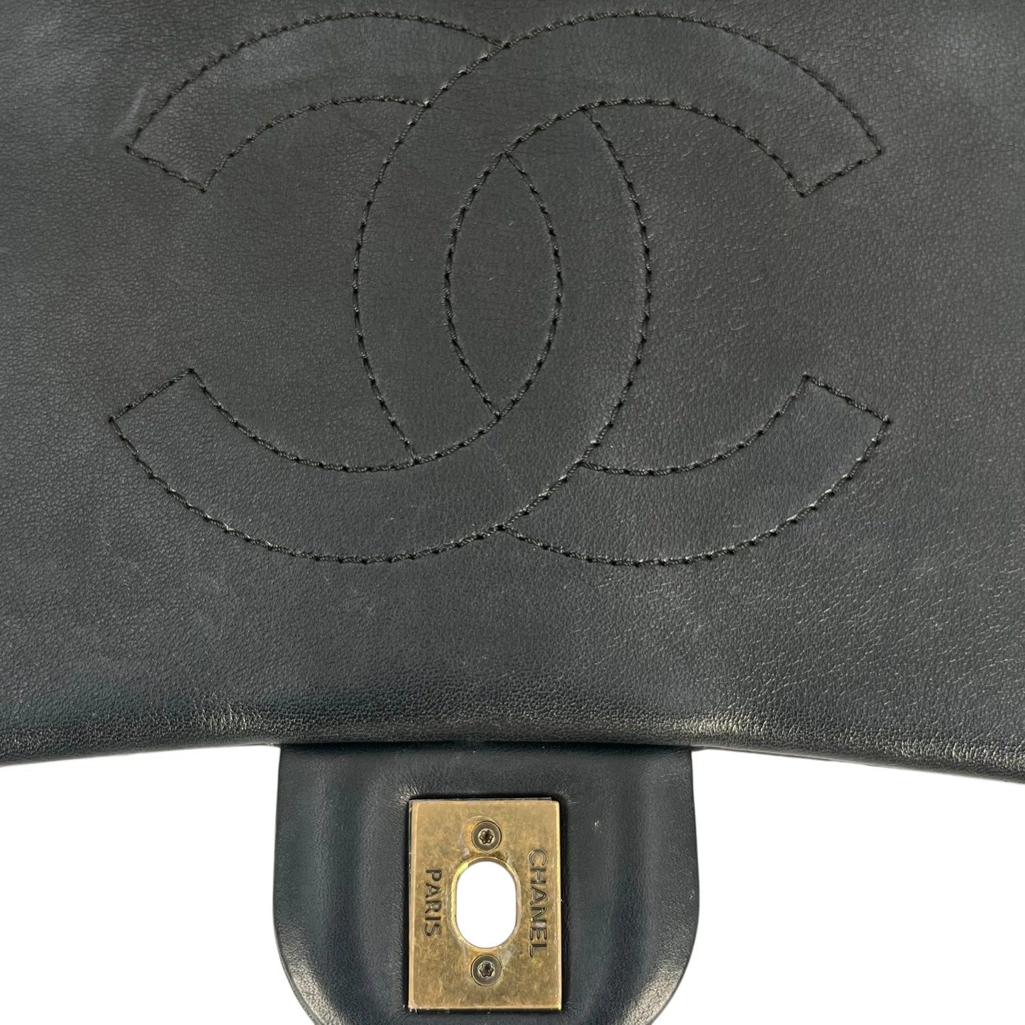 CHANEL Matelasse Top Handle Hand Bag Chain Shoulder Bag - Black