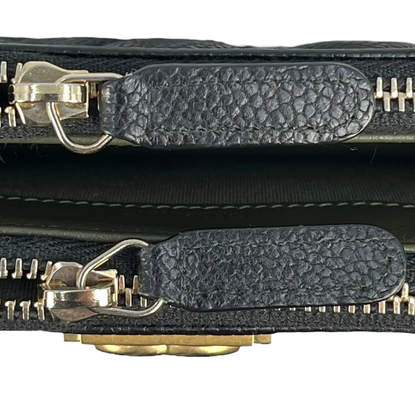 CHANEL Caviarskin Boy Double Zip Around Chain Wallet - Black