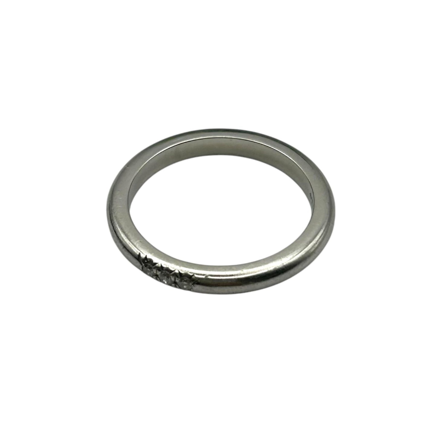 Tiffany Classic Band Ring 3PD Pt950 Jewelry