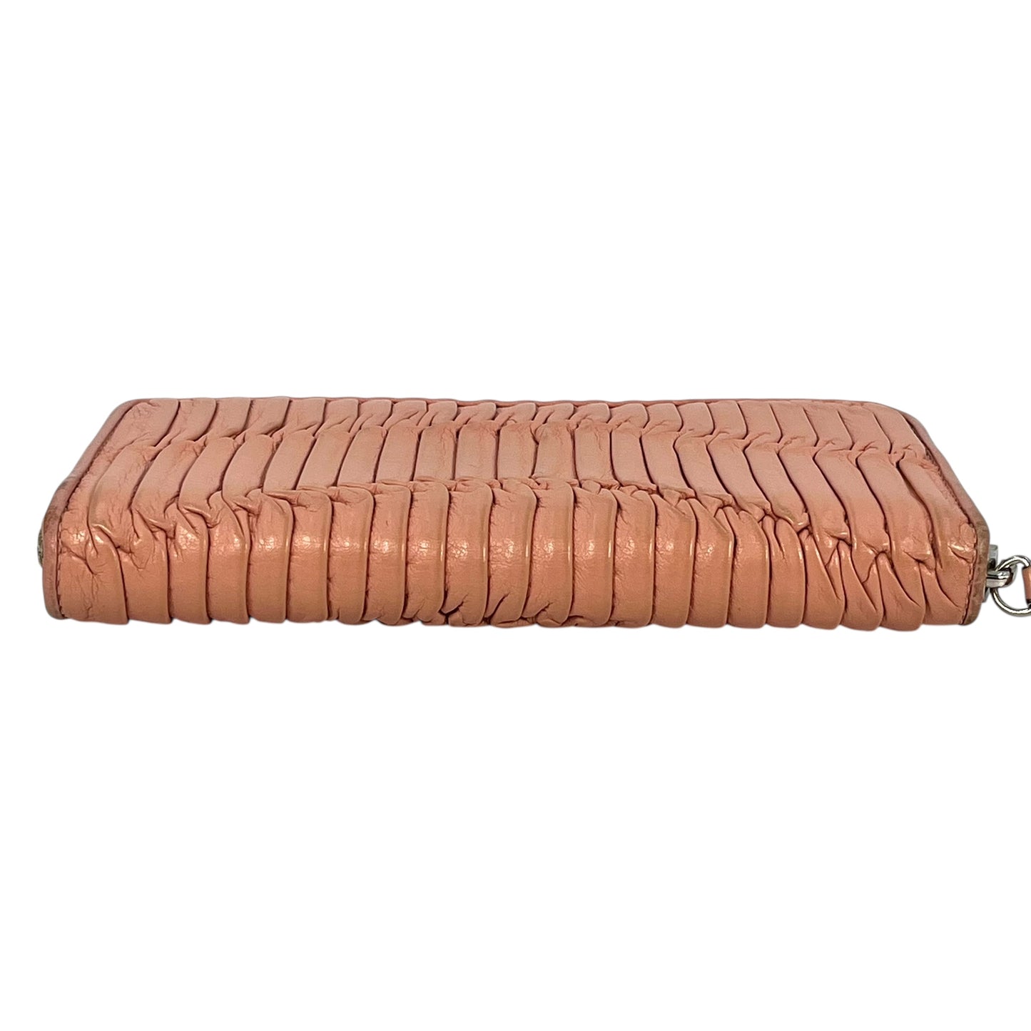 COACH Madison gathered leather zip around wallet