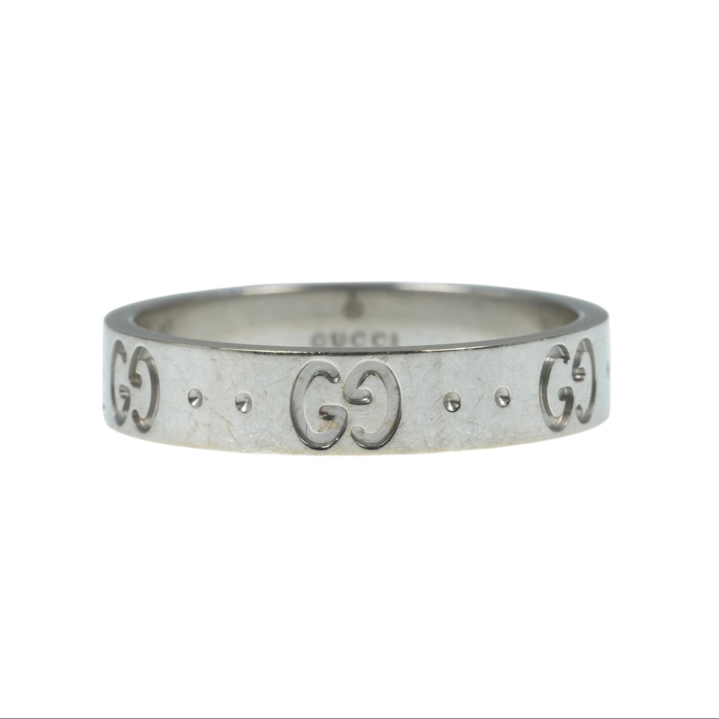 GUCCI Icon Ring 18KWG Jewelry