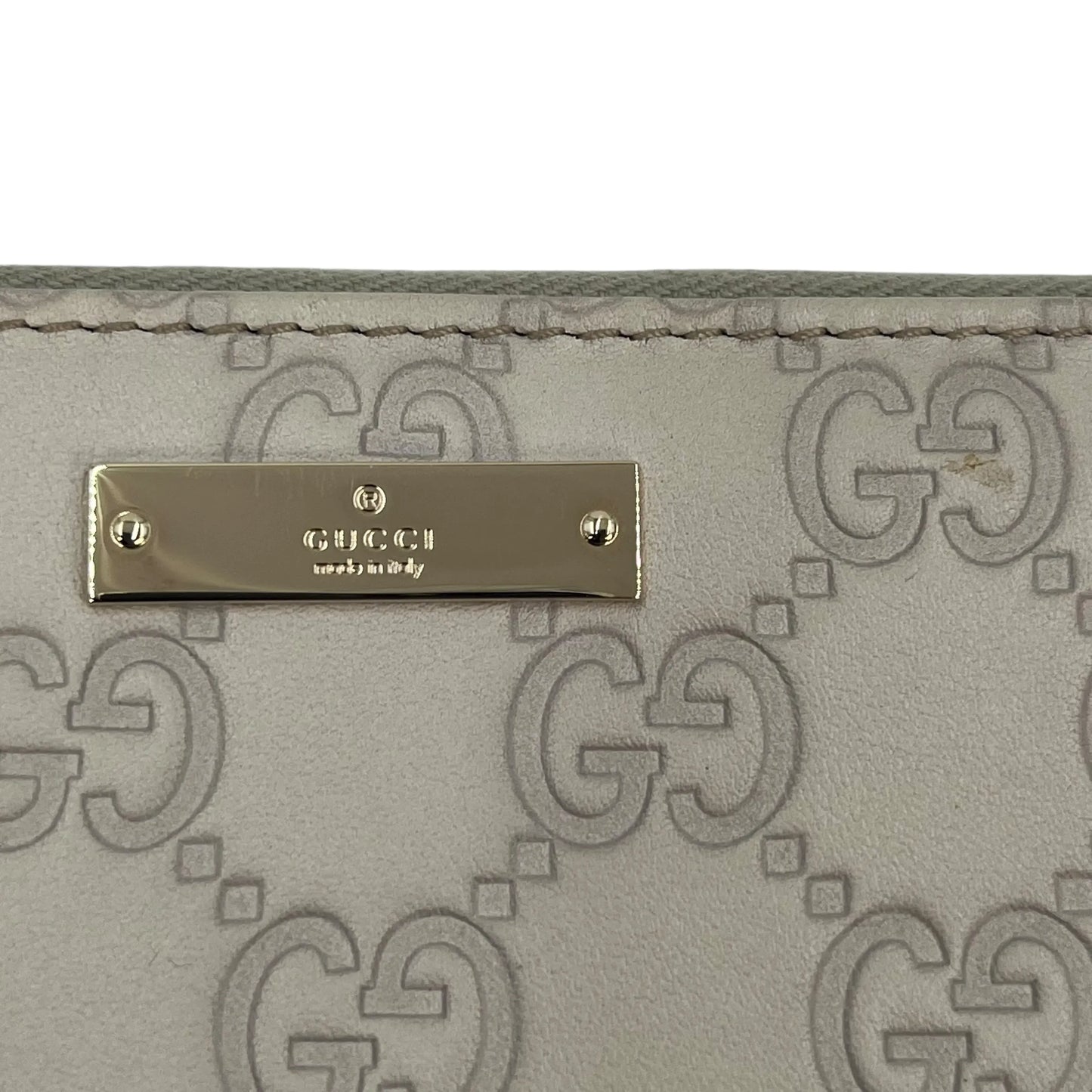 GUCCI Round Zipper Long Wallet - Beige